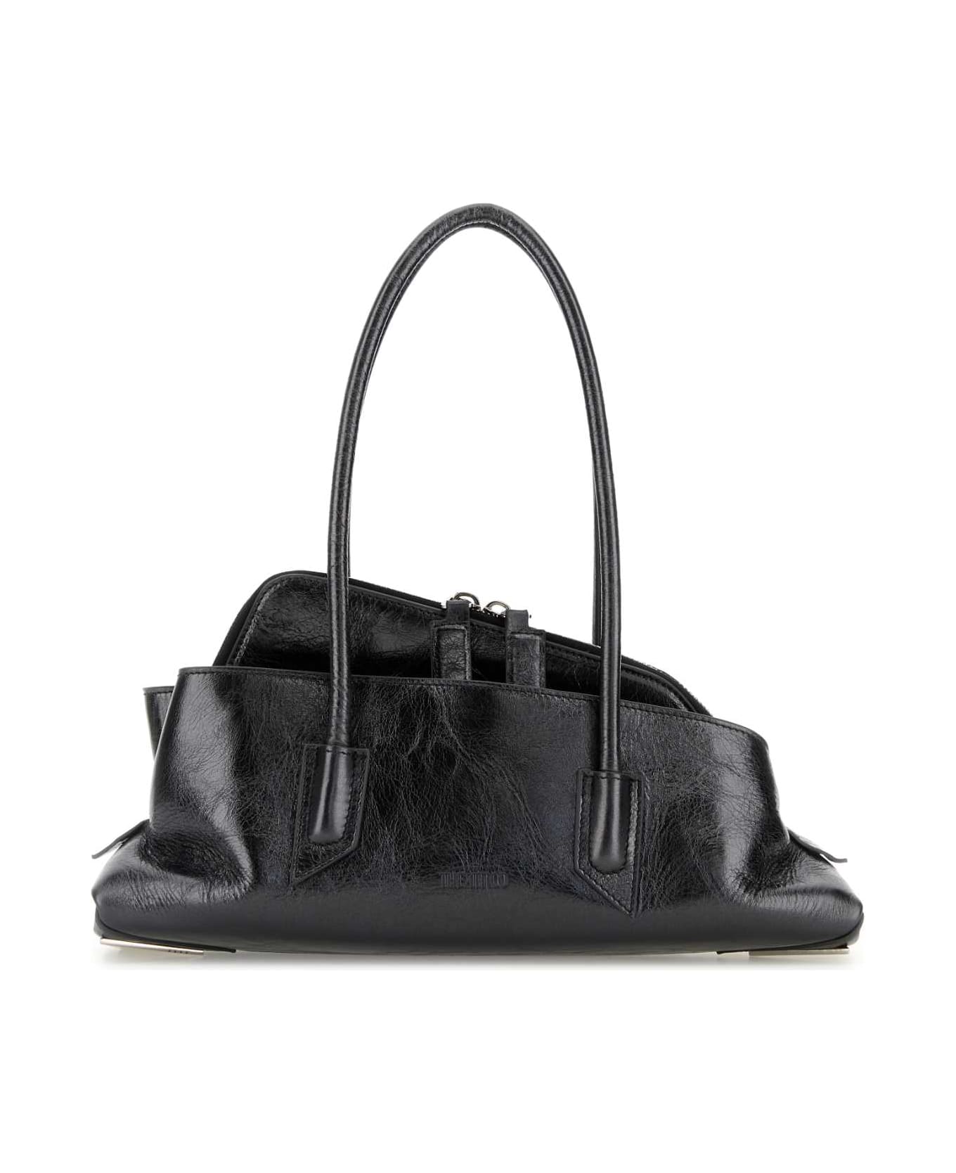 The Attico Charcoal Leather Small La Passeggiata Handbag - DARKGREY