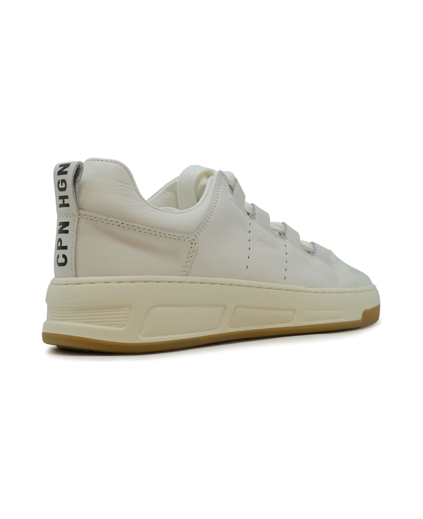 Copenhagen White Leather Sneakers - WHITE