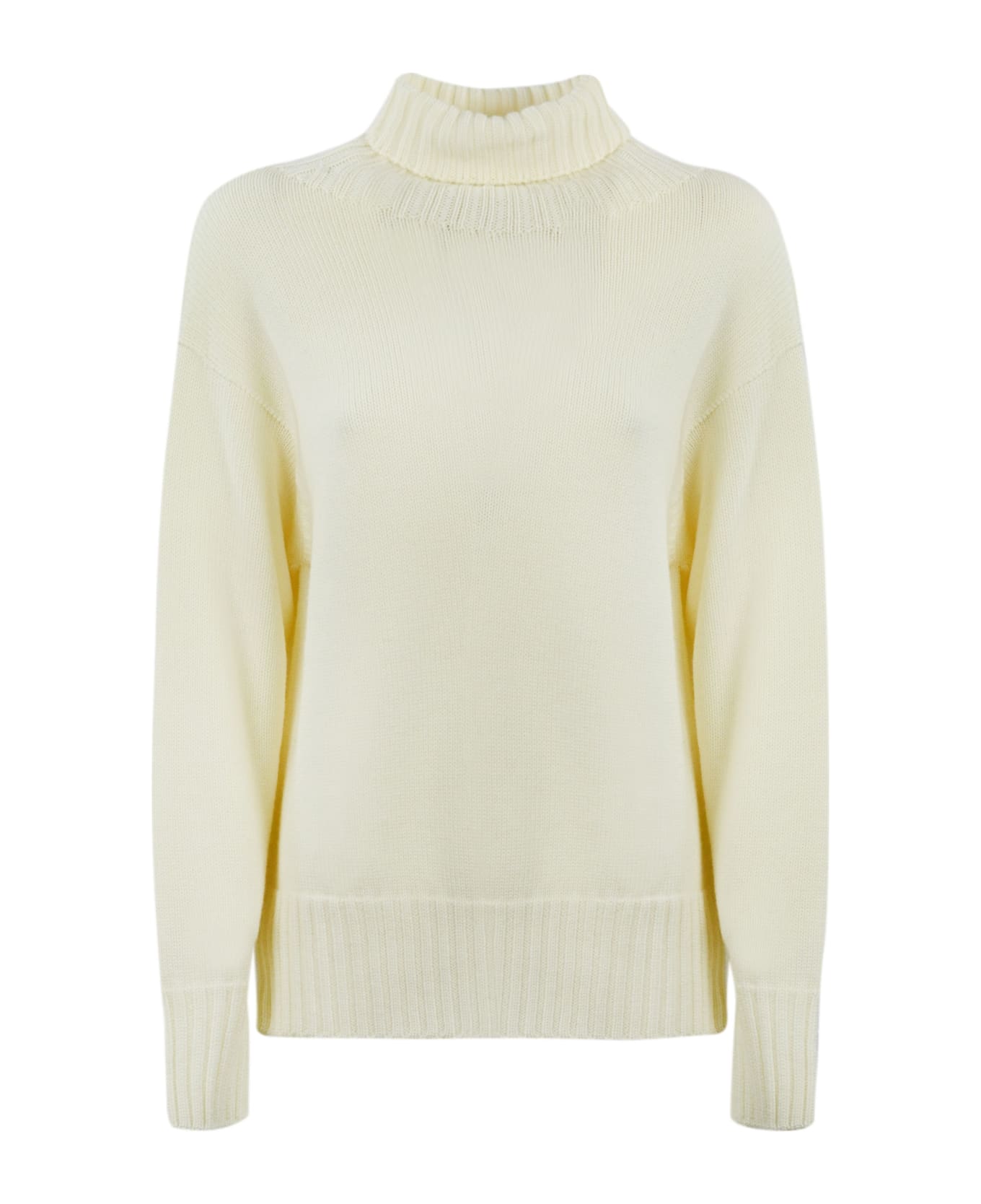 Drumohr High Neck Sweater - Bianco