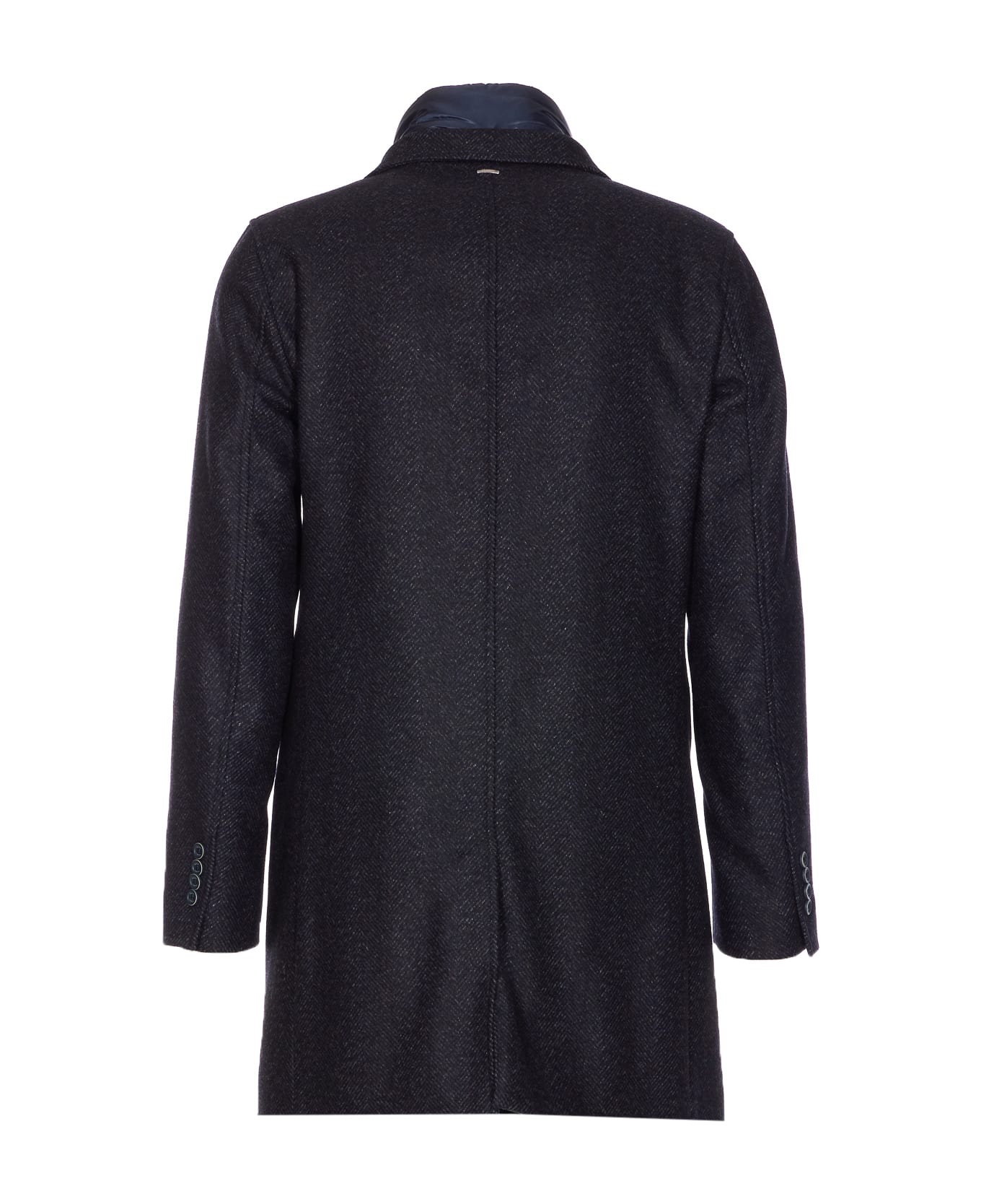 Herno Single Breasted Coat - Blue