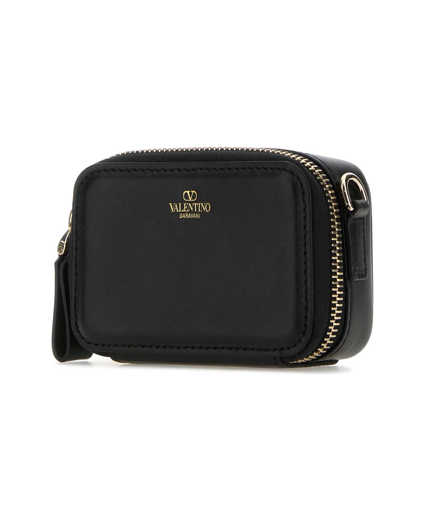 Valentino Garavani Black Leather Wallet - NERO 財布