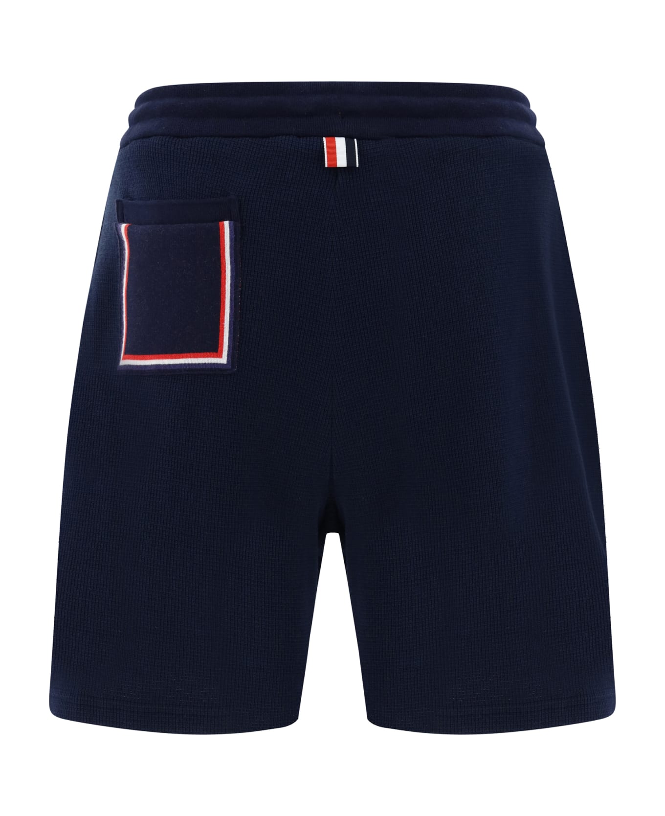 Thom Browne Cotton Knit Bermuda Shorts - Navy