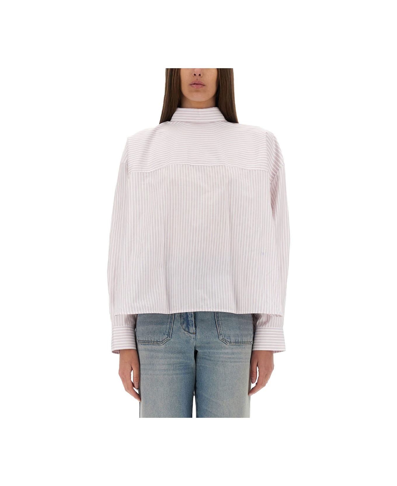 Victoria Beckham Blouse With Knotted Collar - PINK