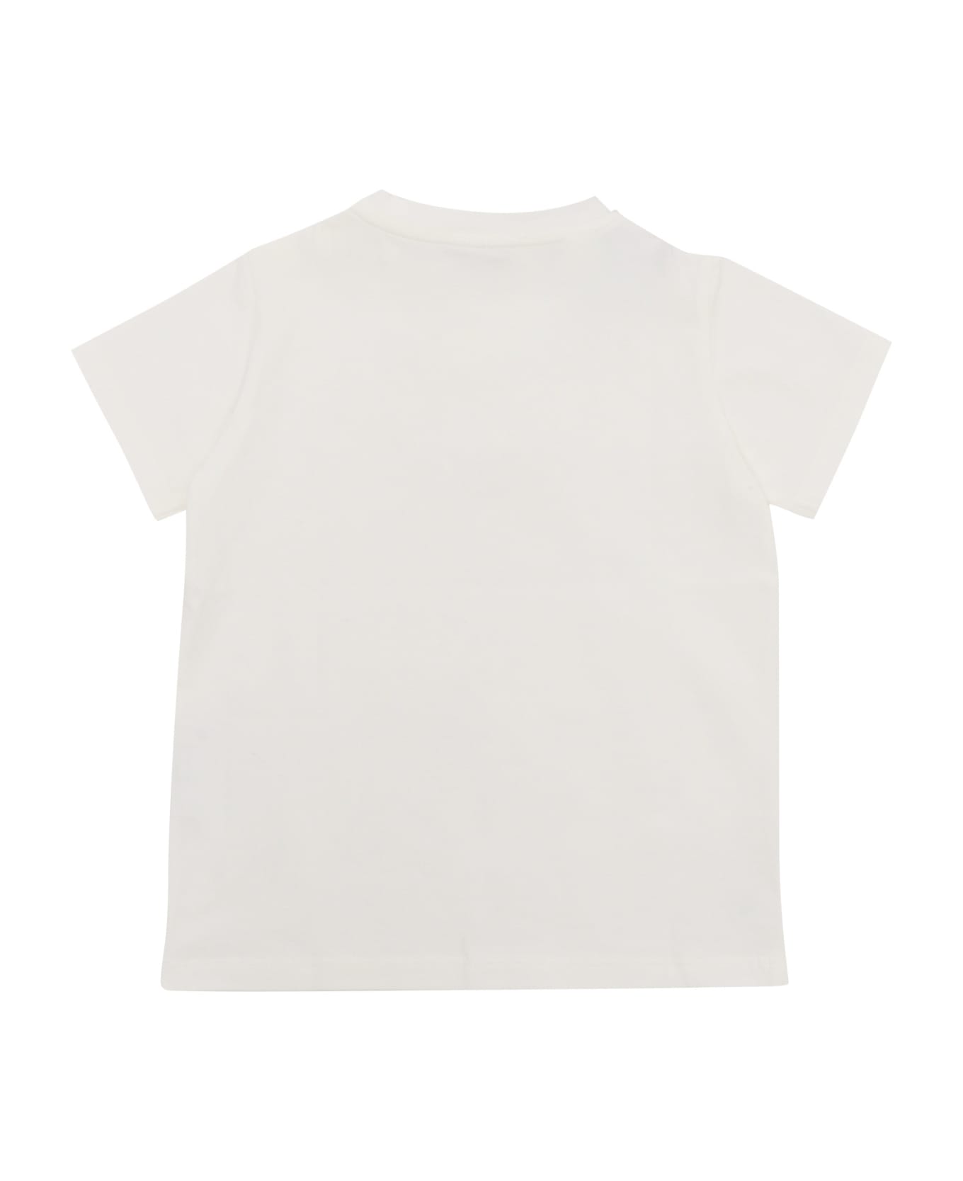 Moncler White Moncler T-shirt - WHITE