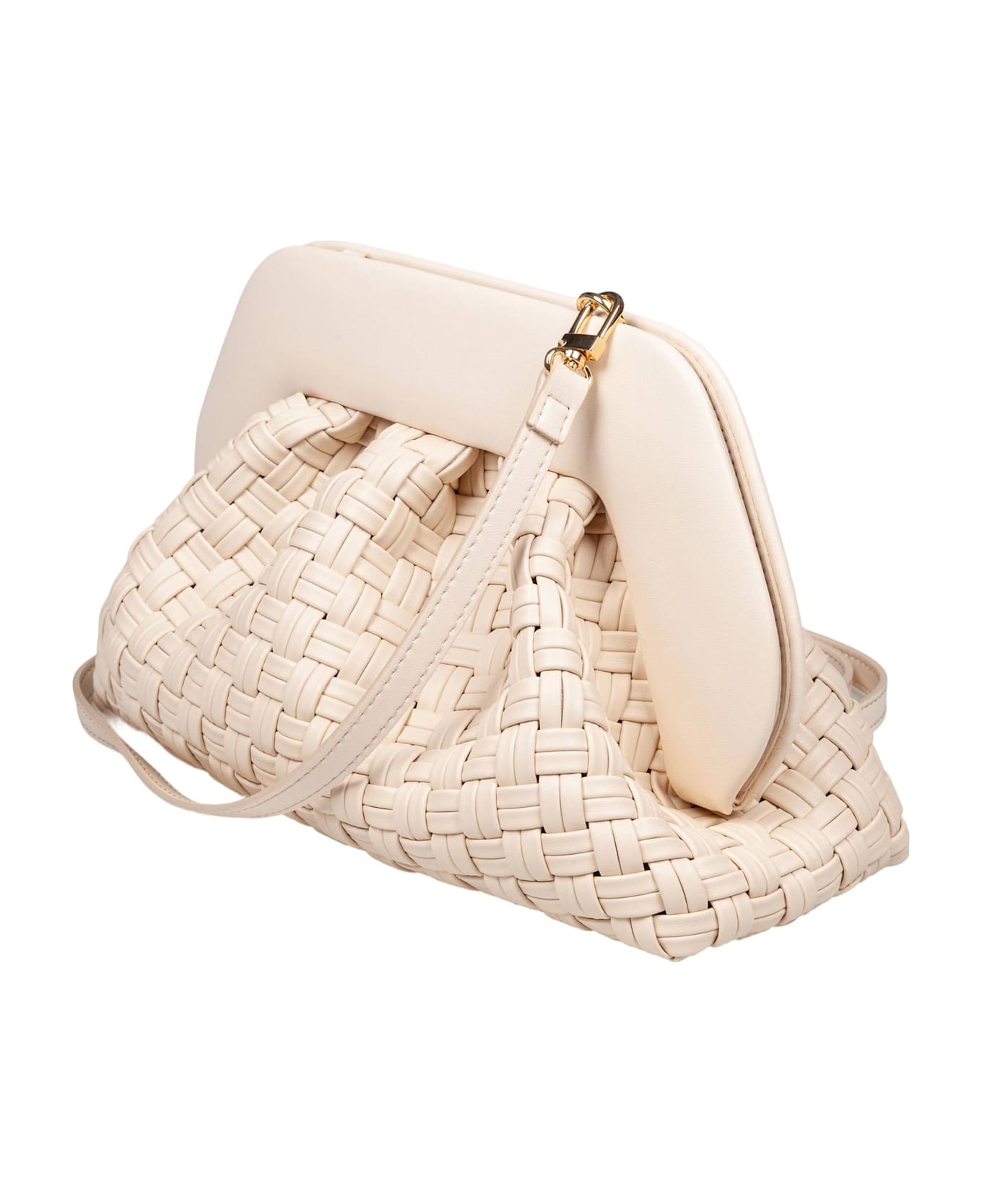 THEMOIRè Tia Clutch Bag In Vegan Fabric, Shell Color - Shell