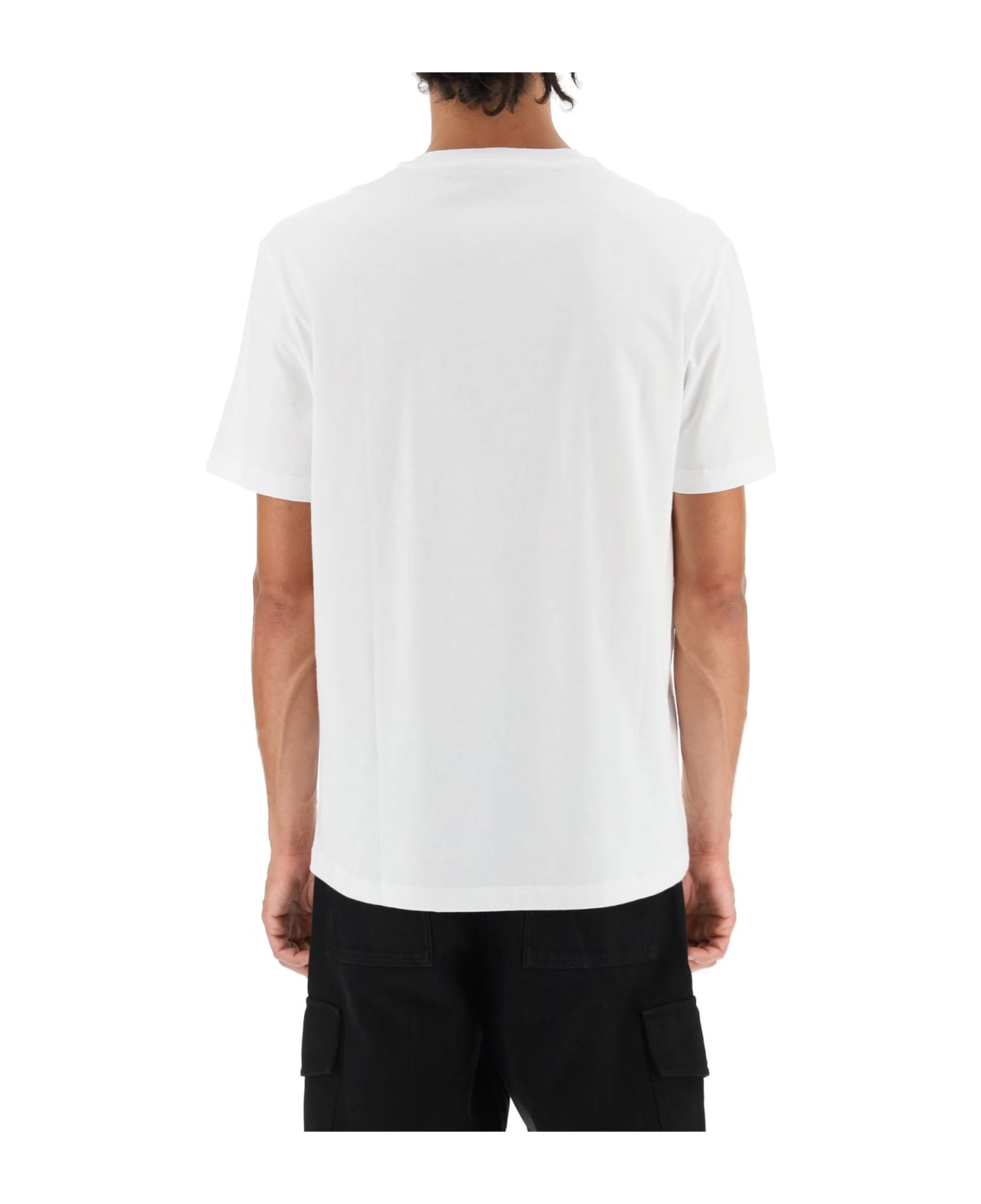 Versace Mitchel Fit T-shirt With Greca And Logo - BIANCO OTTICO