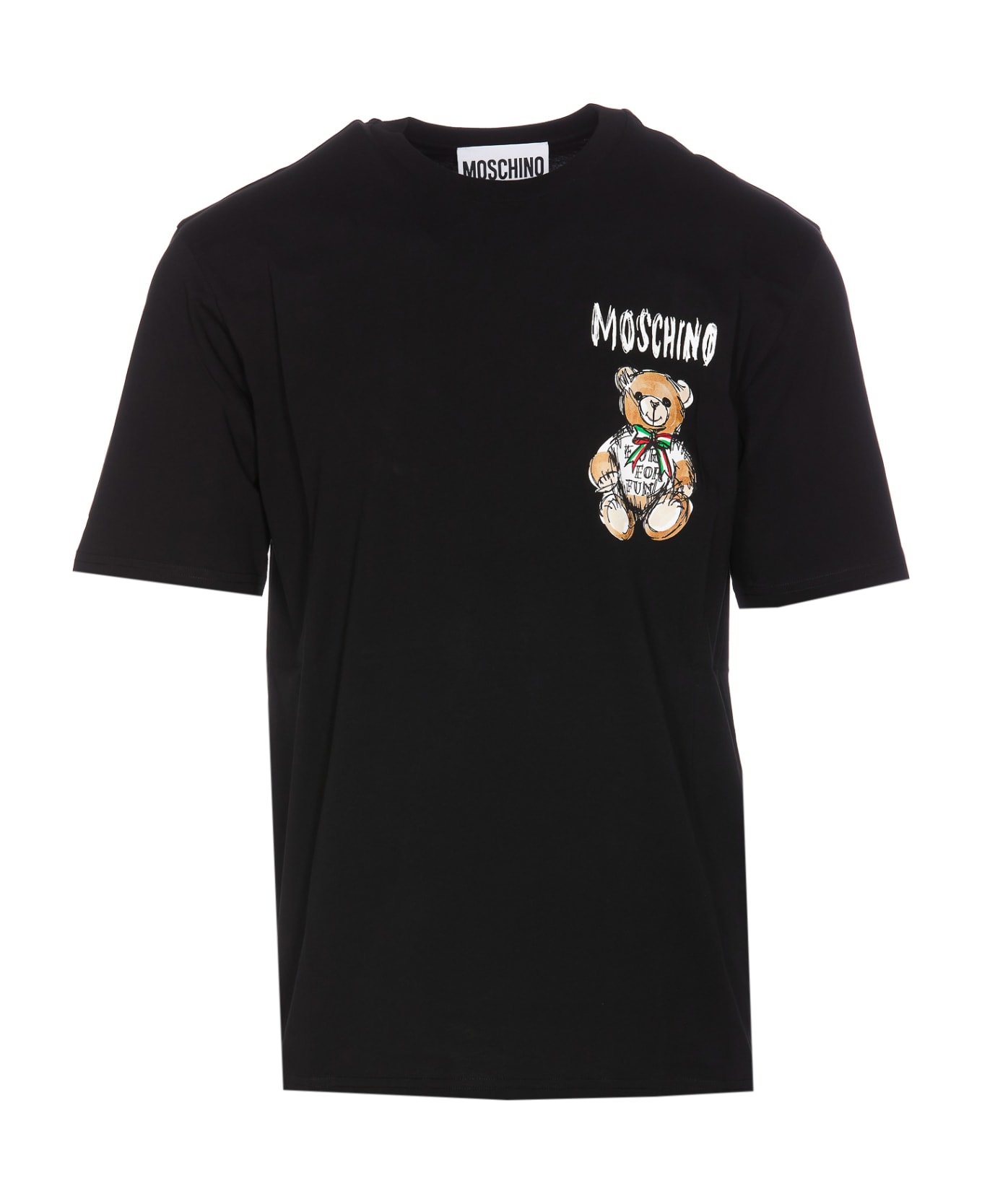 Moschino Drawn Teddy Bear T-shirt - Black