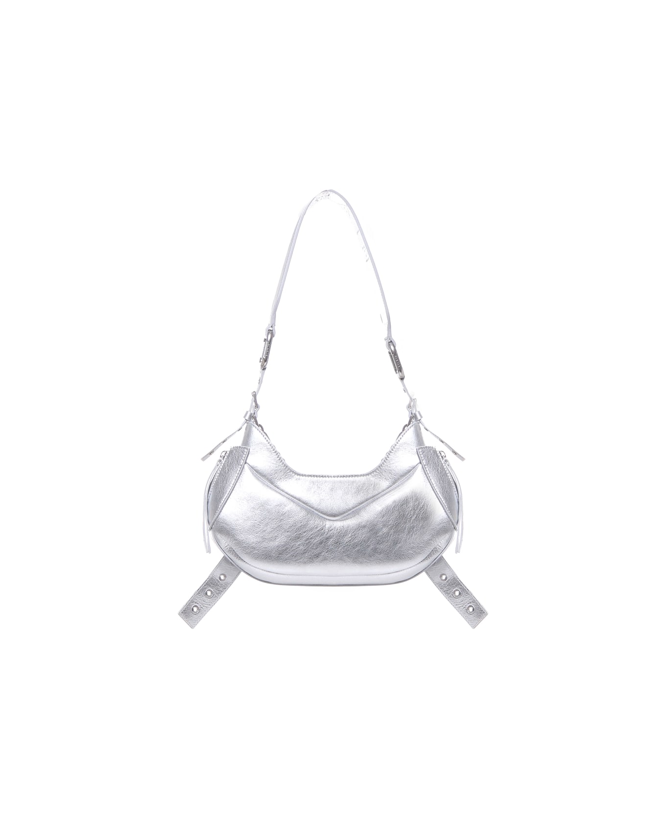 Biasia Shoulder Bag Y2k001 In Cowskin - Silver