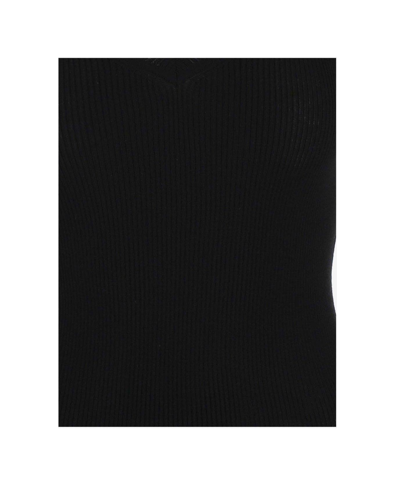 Parosh Slim-fit Knitted Jumper - Black