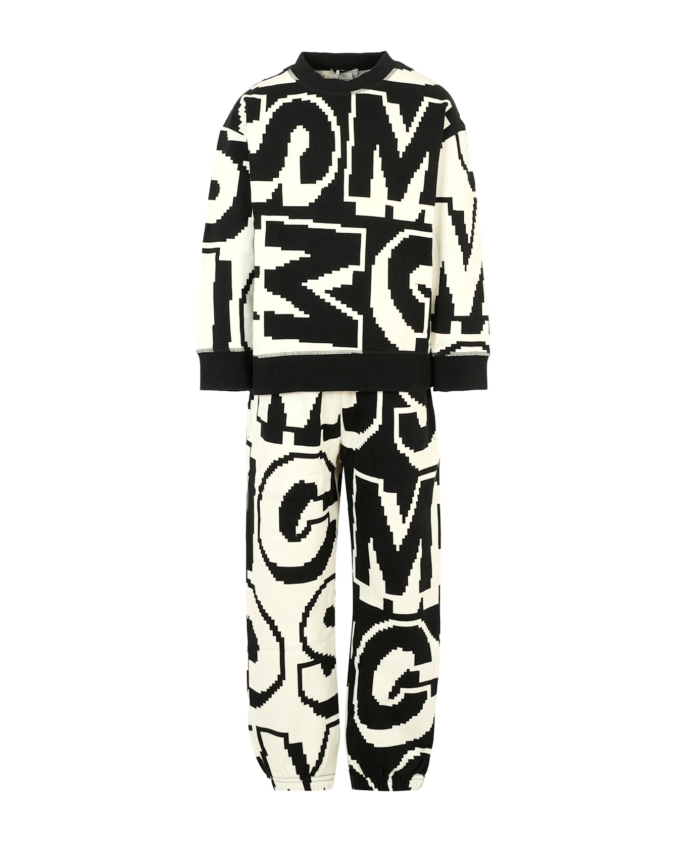 Stella McCartney Kids Black Set For Boy With White Logo - Black