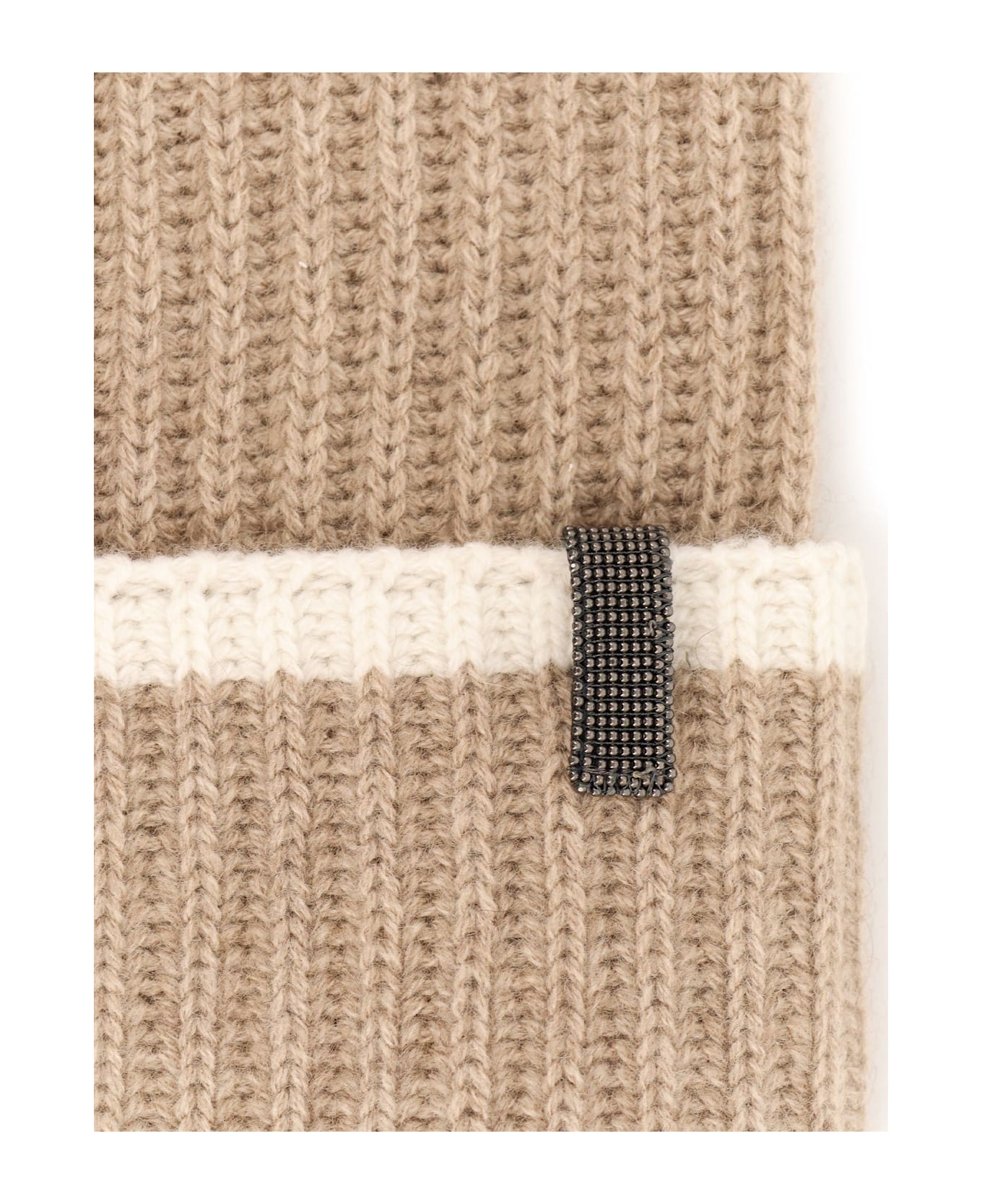 Brunello Cucinelli Ribbed Cashmere Hat - BROWN+PANAMA