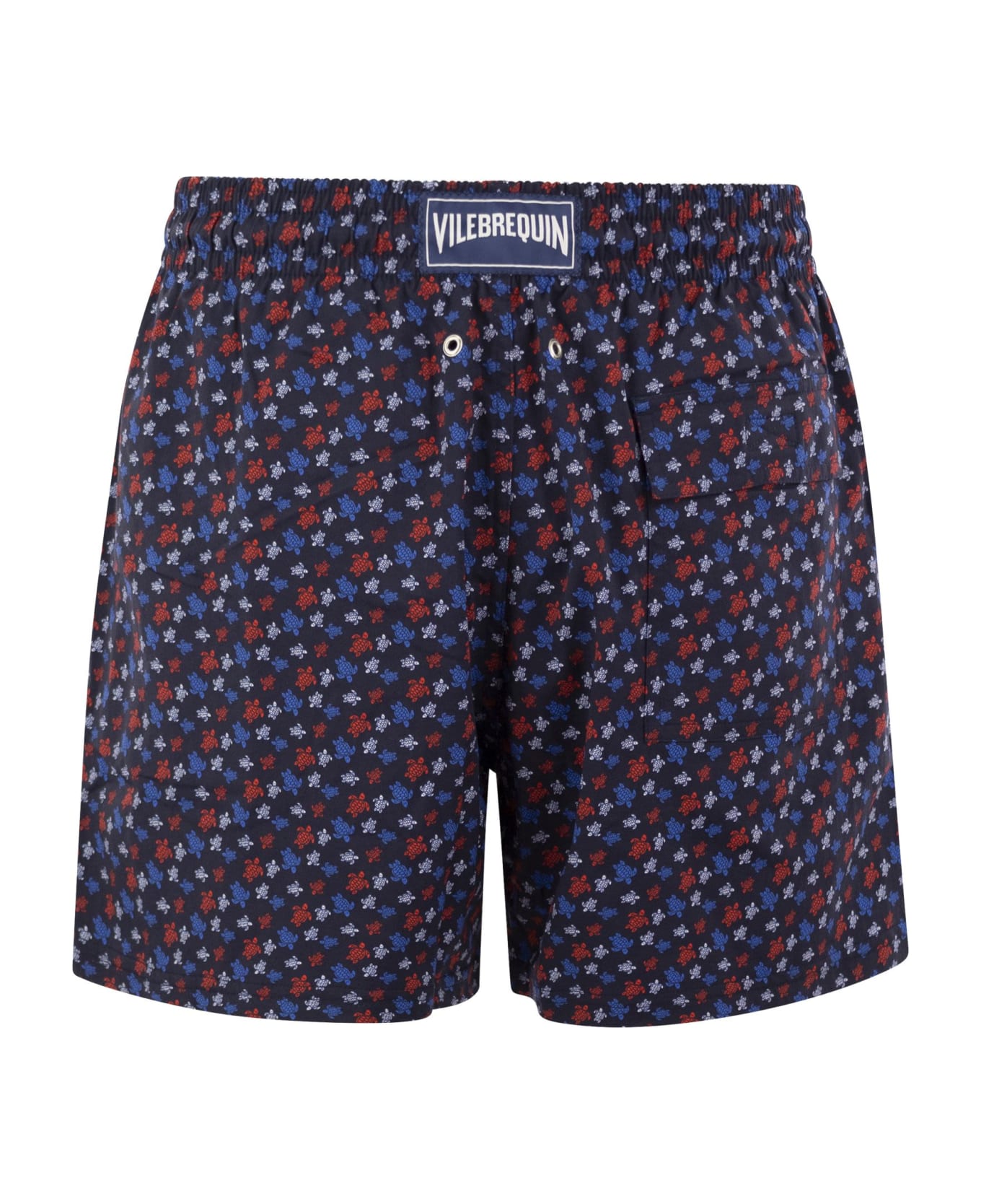 Vilebrequin Stretch Beach Shorts With Patterned Print - Night Blue 水着