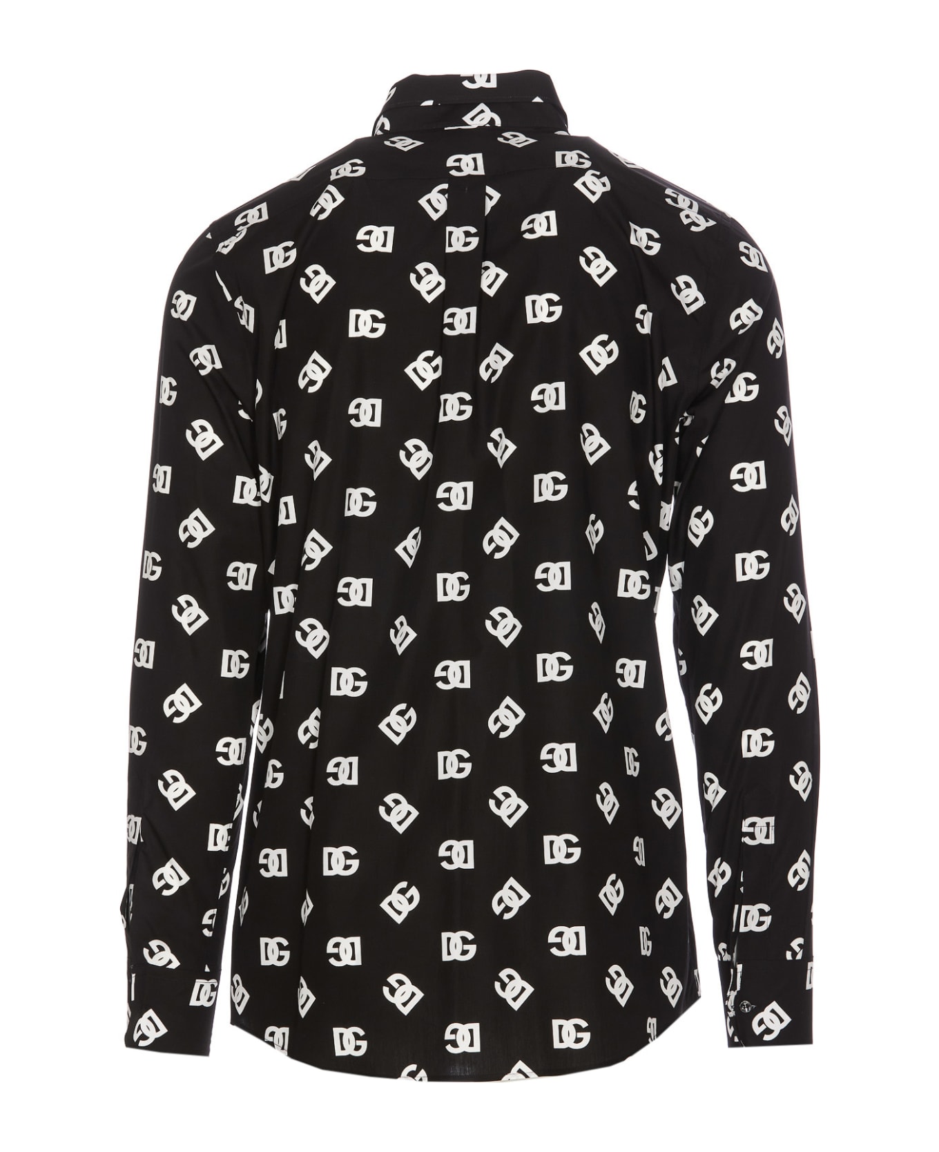 Dolce & Gabbana Dg Logo Print Martini Shirt - black シャツ