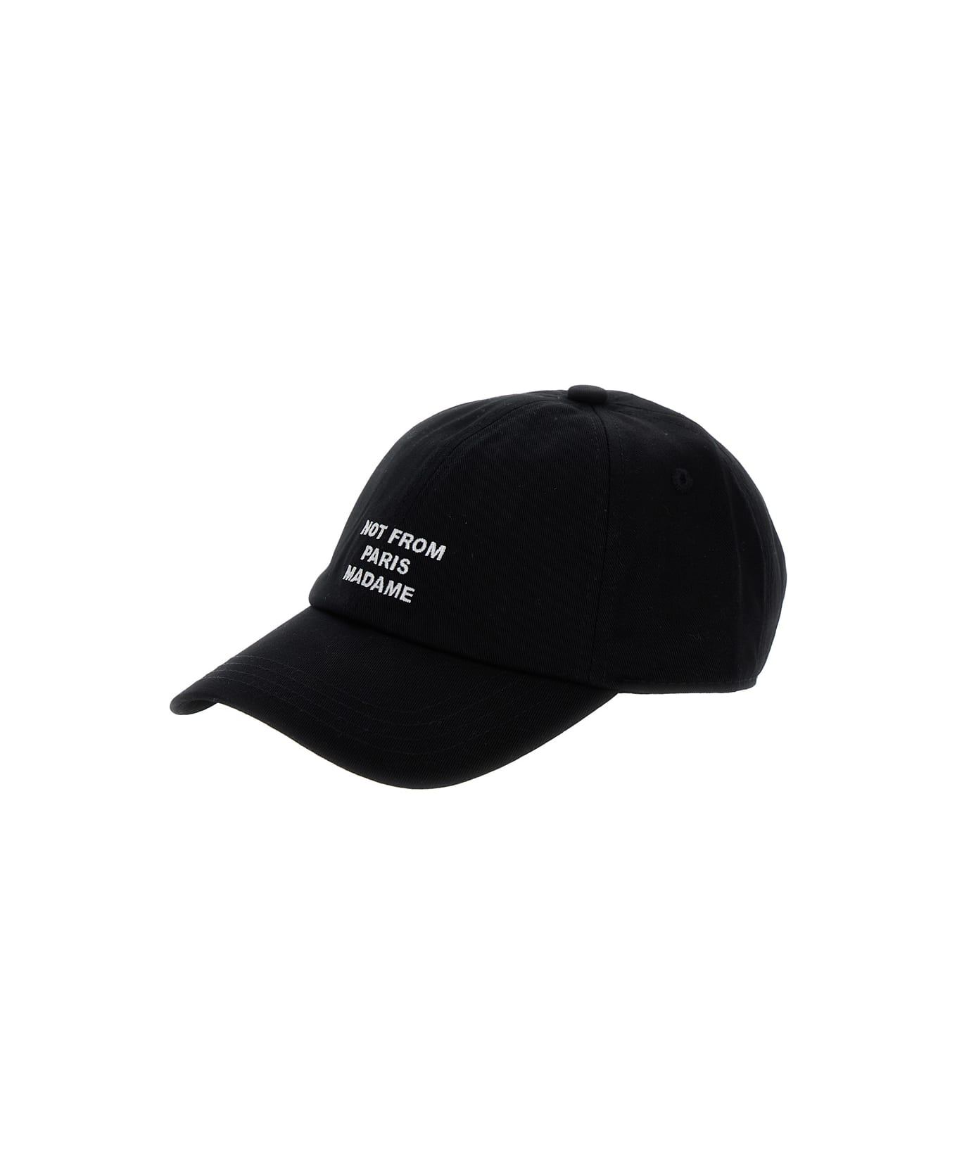 Drôle de Monsieur 
la Casquette Slogan
 Black Baseball Cap With Embroidery In Cotton Man - Black