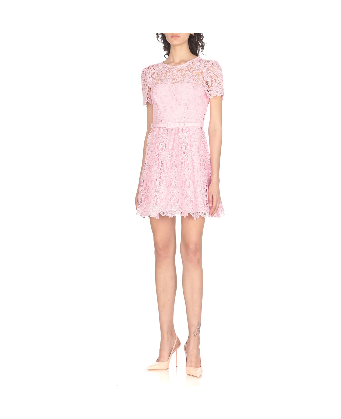 self-portrait Guipure Lace Dress - Pink ワンピース＆ドレス