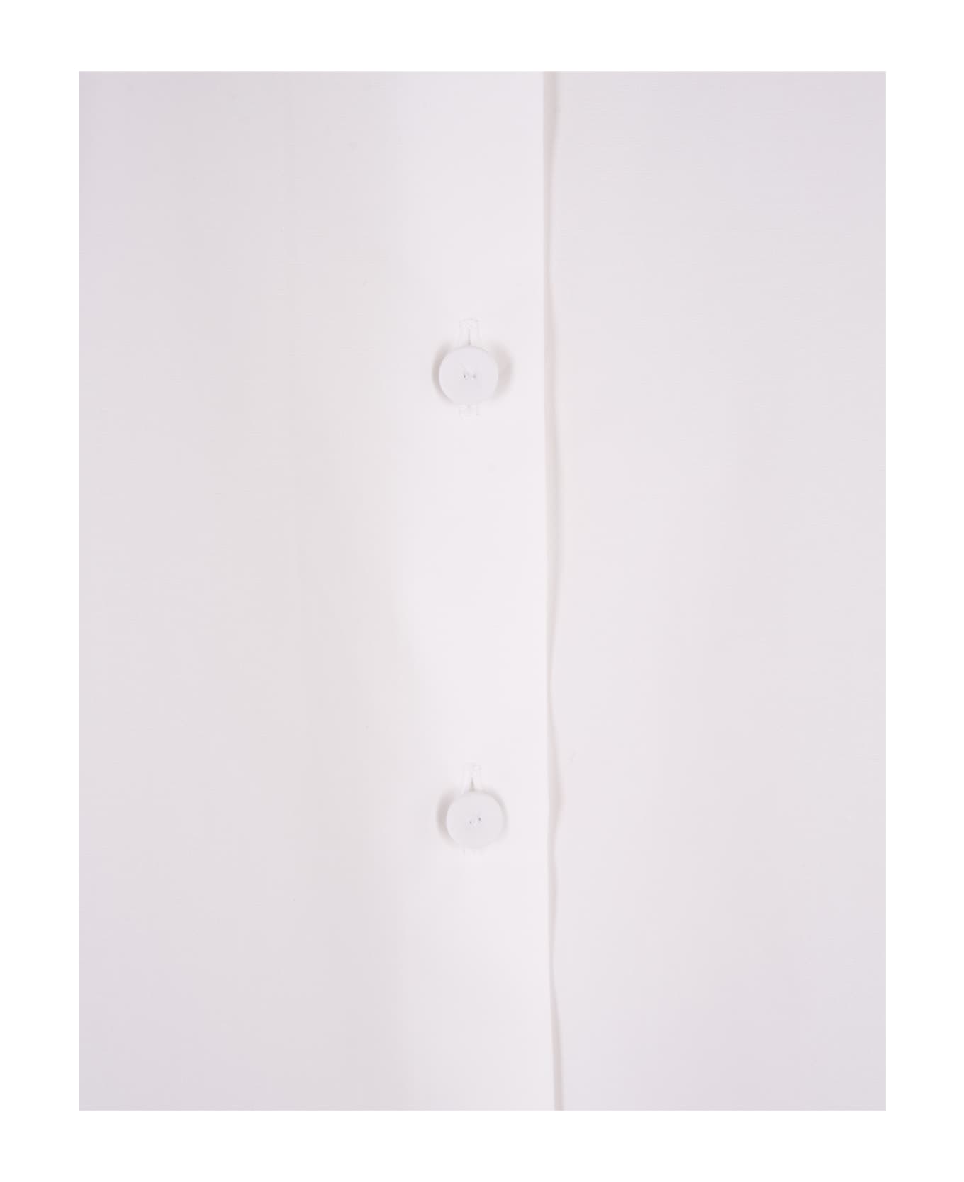 Jil Sander White Poplin Cropped Shirt - White