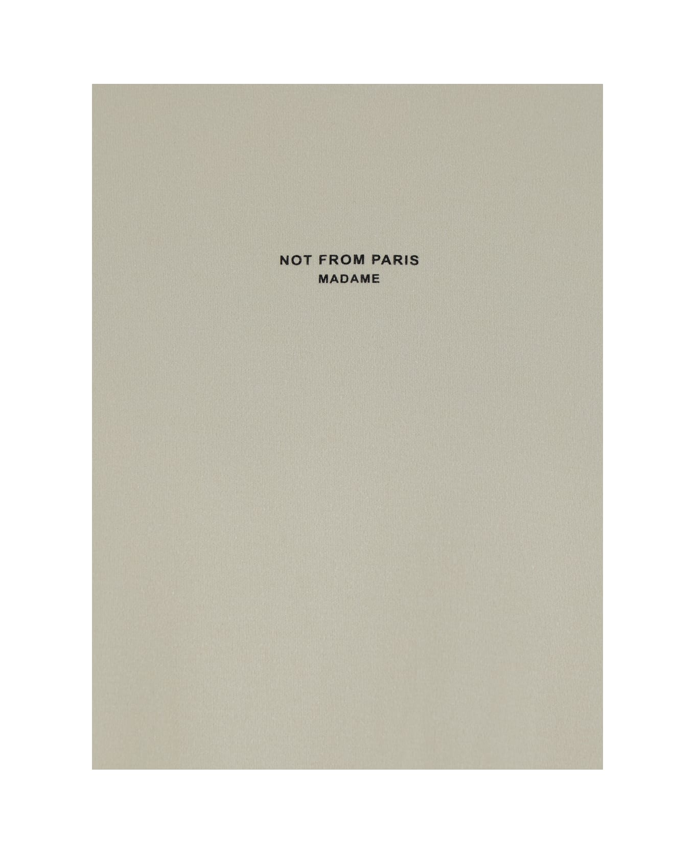 Drôle de Monsieur 'slogan Classique' Beige Classic T-shirt With Logo Print In Cotton Blend Man - Mastic