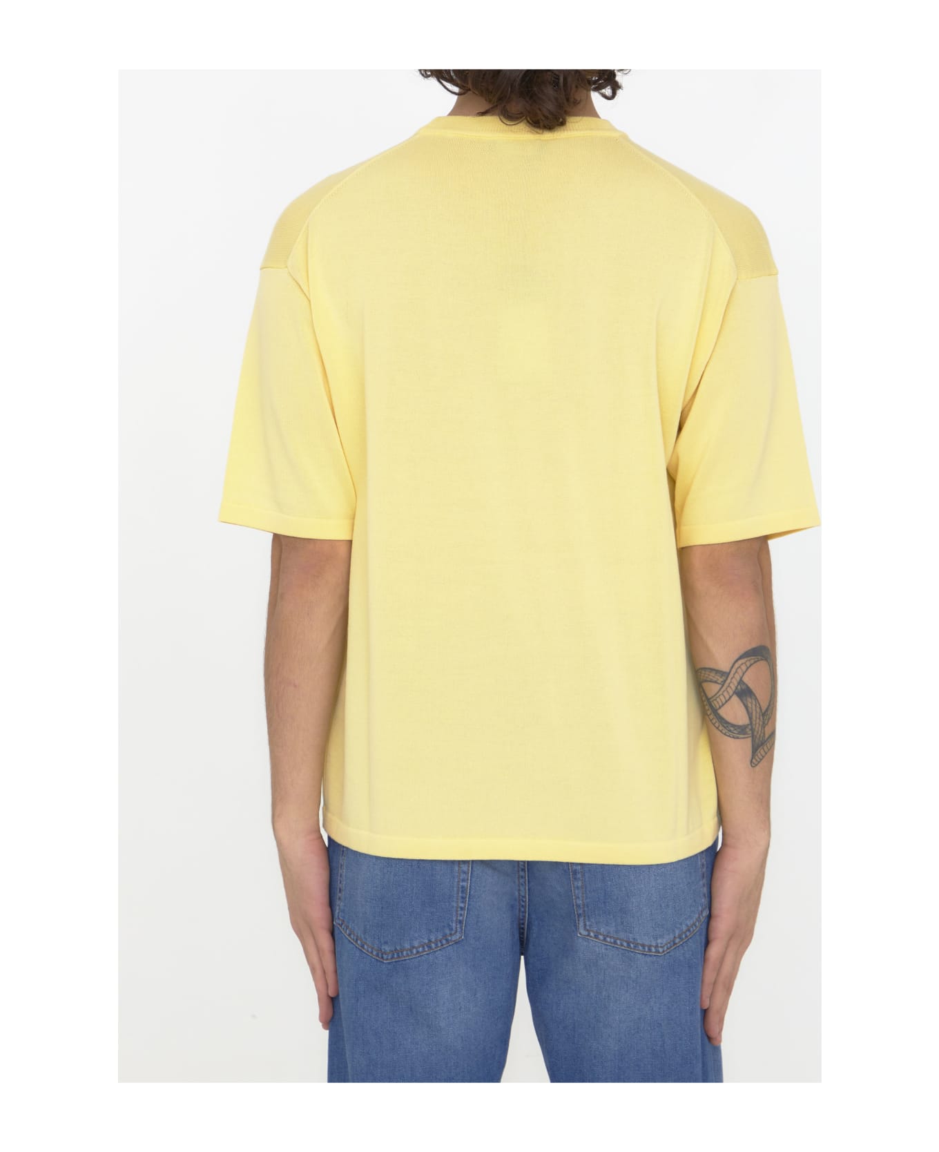 Roberto Collina Yellow Cotton T-shirt - YELLOW