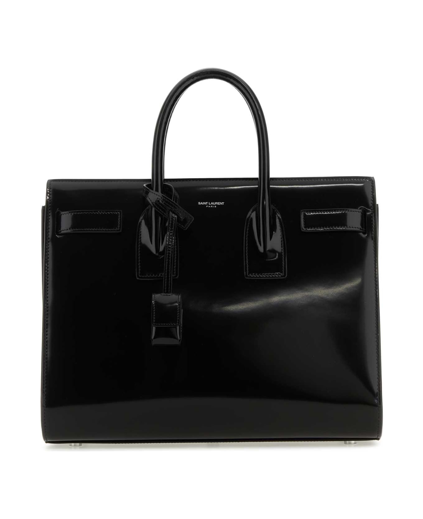 Saint Laurent Black Leather Small Sac De Jour Handbag - NERO