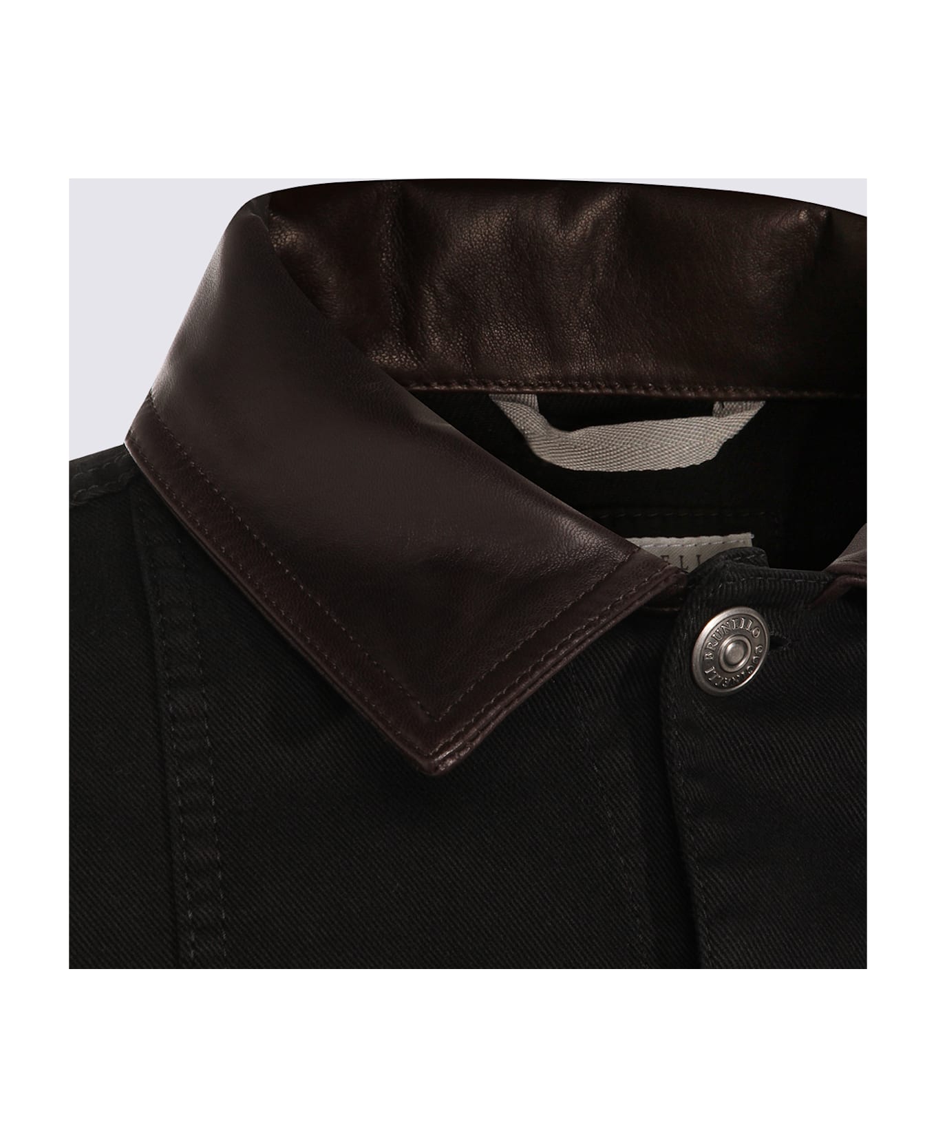 Brunello Cucinelli Black Cotton Denim Jacket - Black