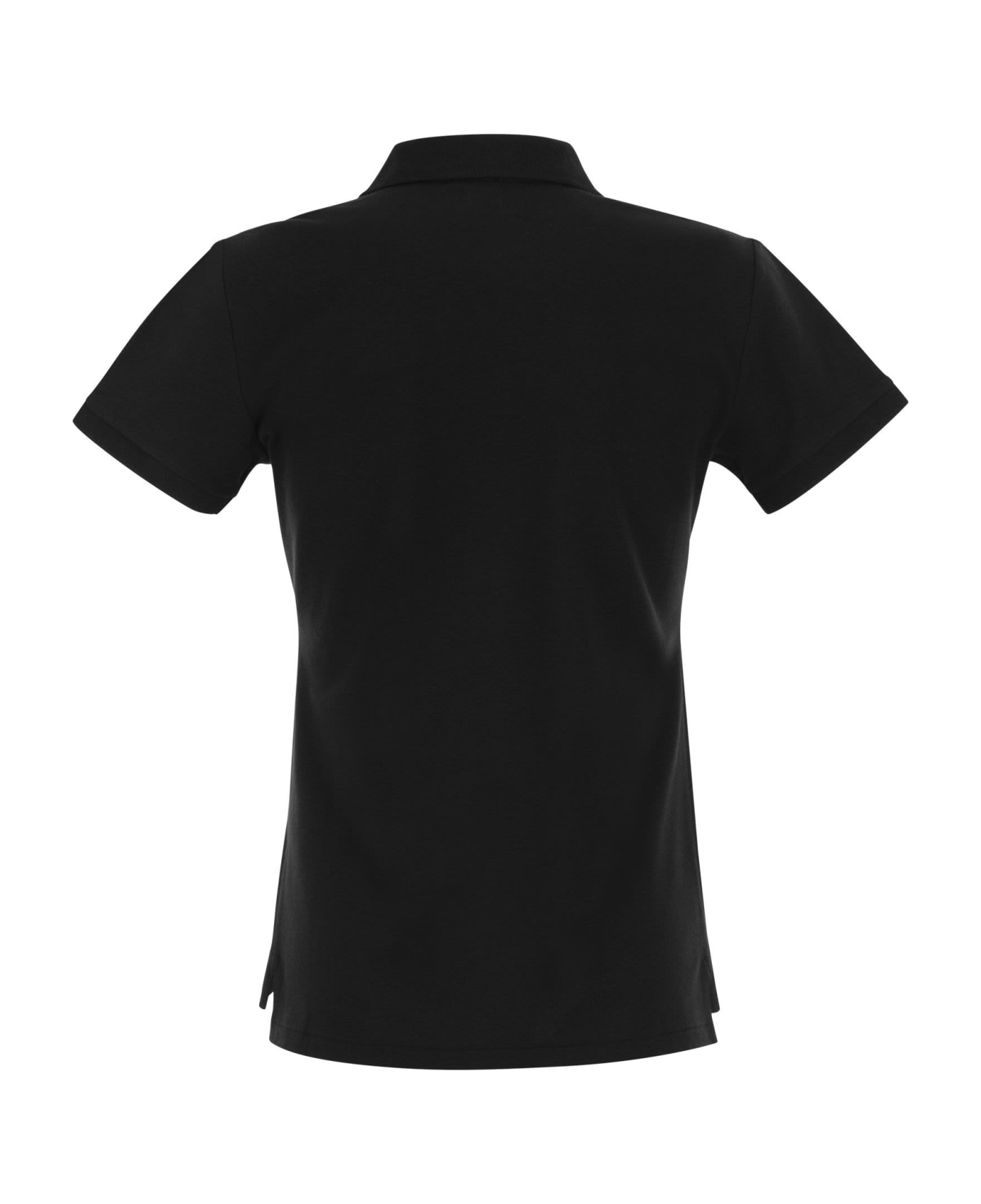 Ralph Lauren Stretch Cotton Piqué Polo Shirt - Black