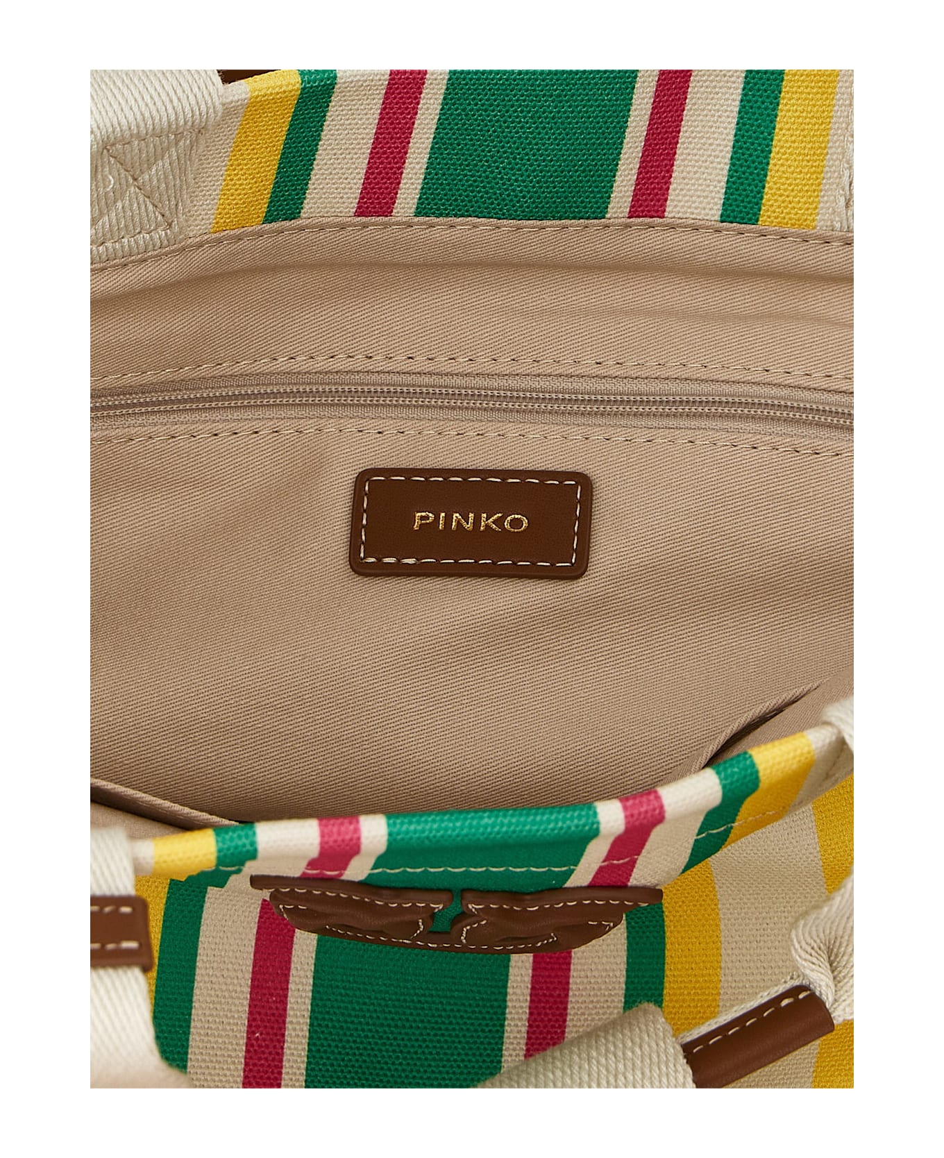 Pinko Maxi Stripes Shopping Bag - Multicolor