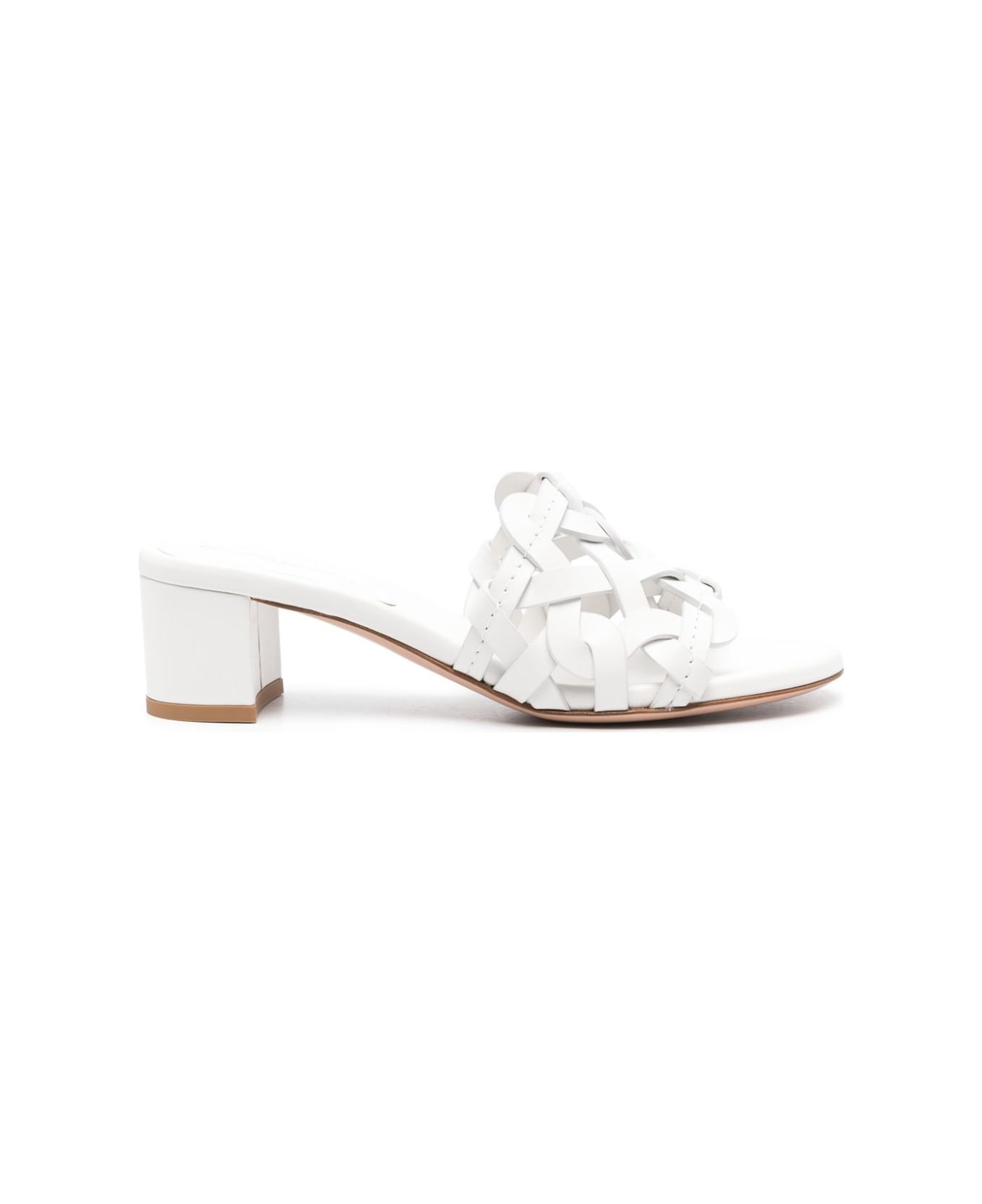 Gianvito Rossi Amalfi Leather Sandals - White
