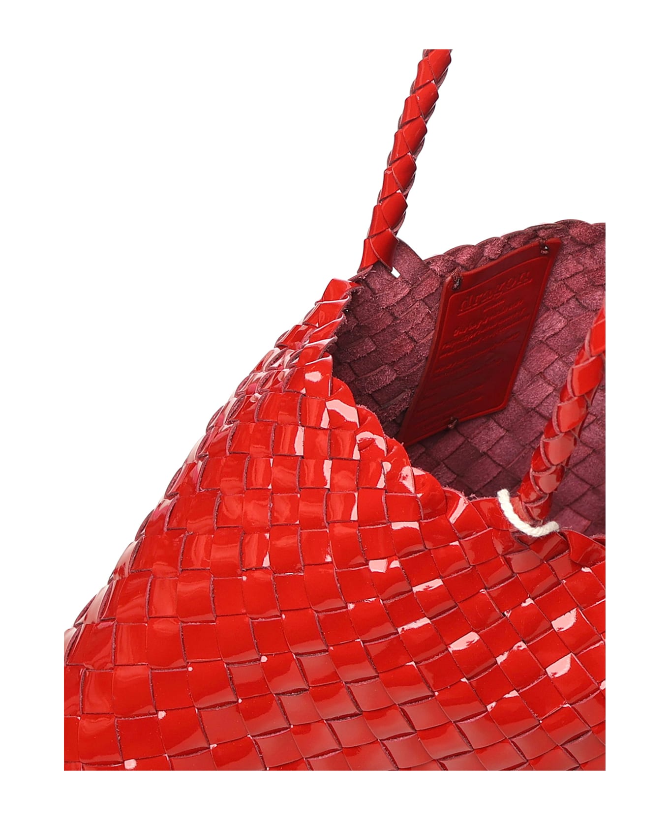 Dragon Diffusion "santa Croce Small" Leather Bag - PATENT RED