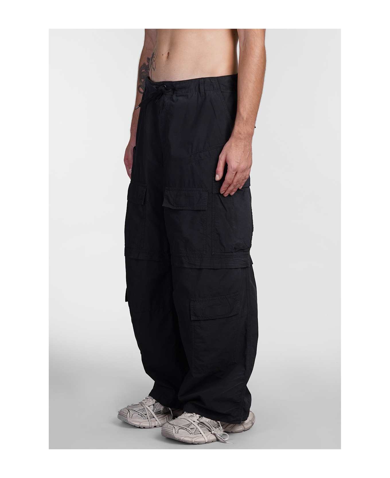 Balenciaga Pants In Black Cotton - black