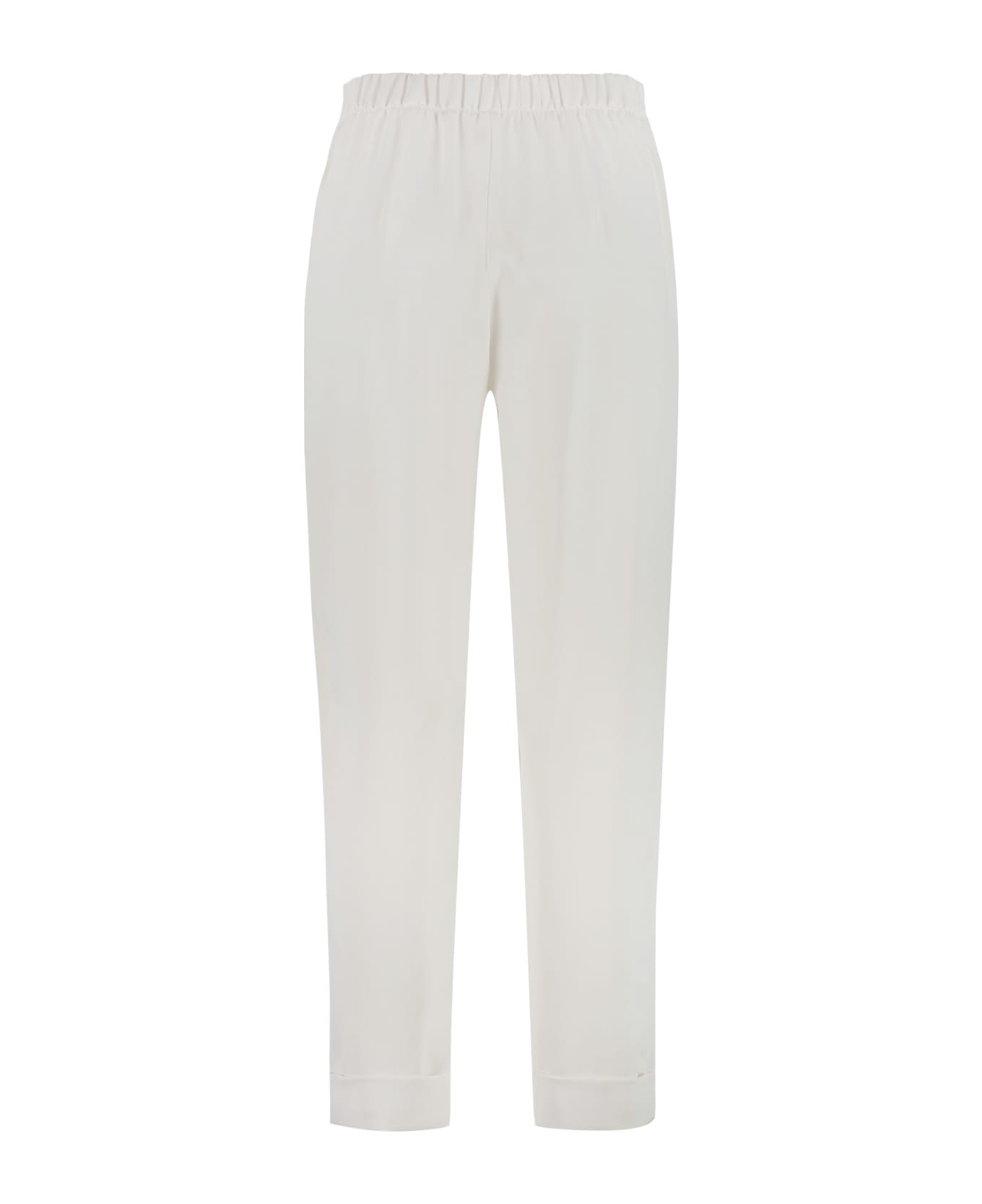 Parosh High-waist Crêpe Trousers - White