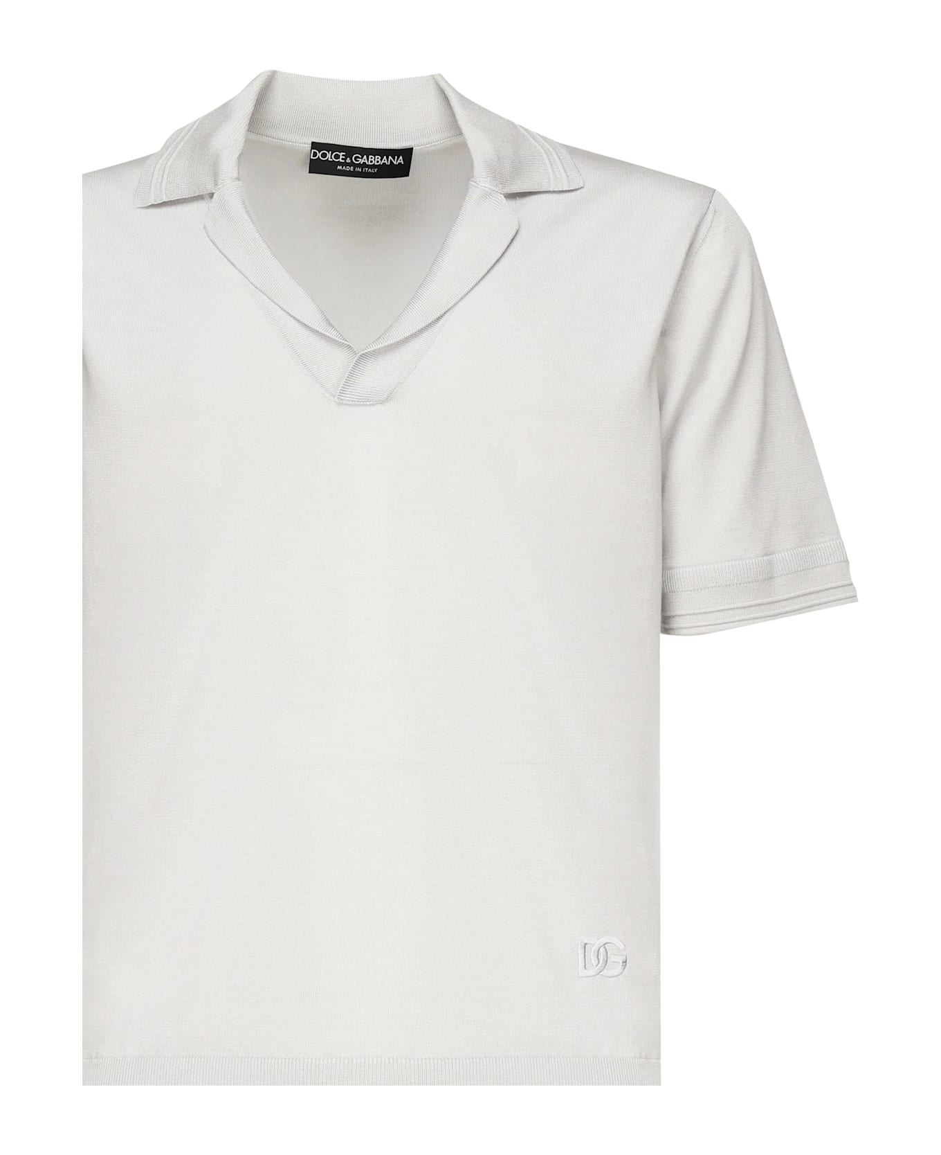 Dolce 
Gabbana Silk Polo - Grey