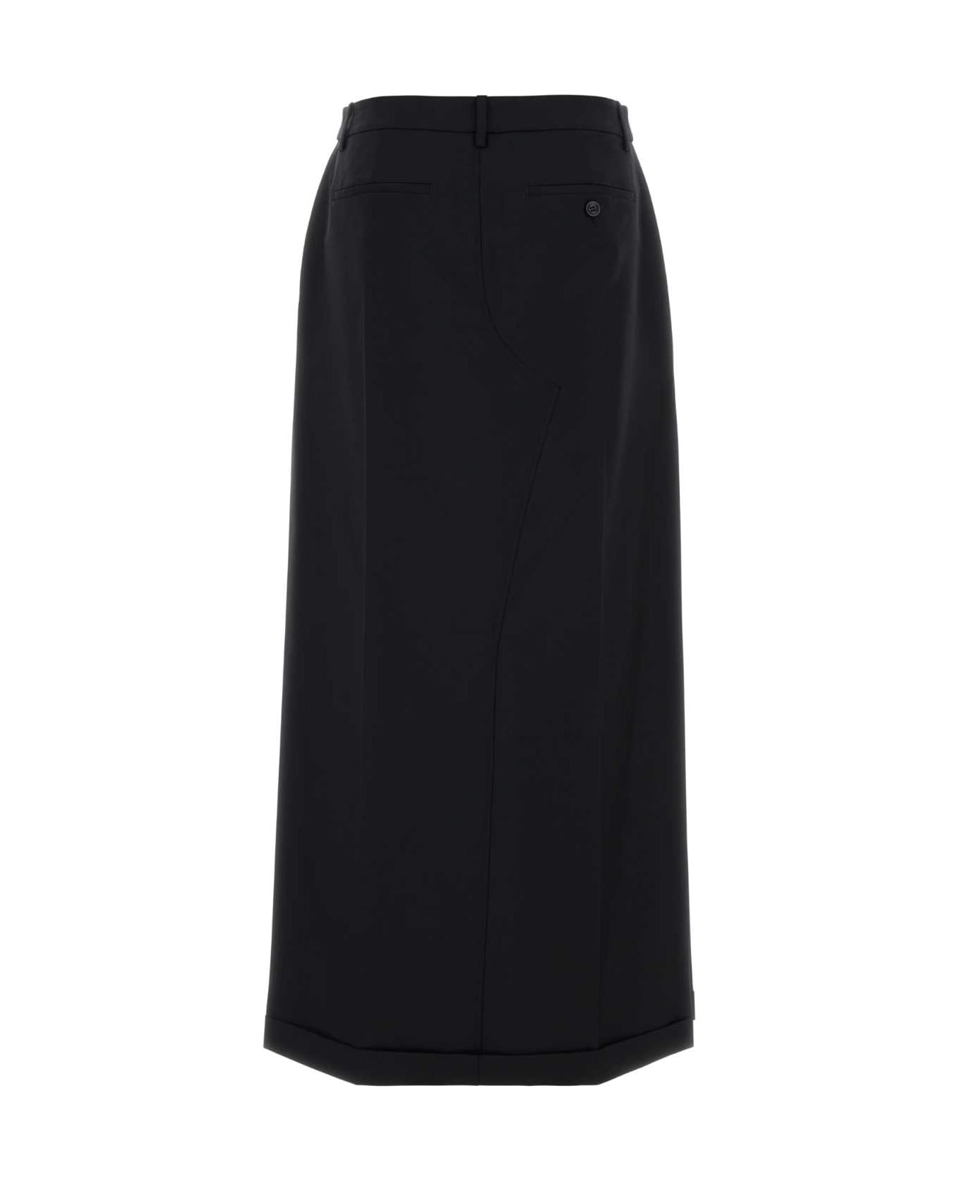 Alexander Wang Black Wool Blend Pant-skirt - BLACK