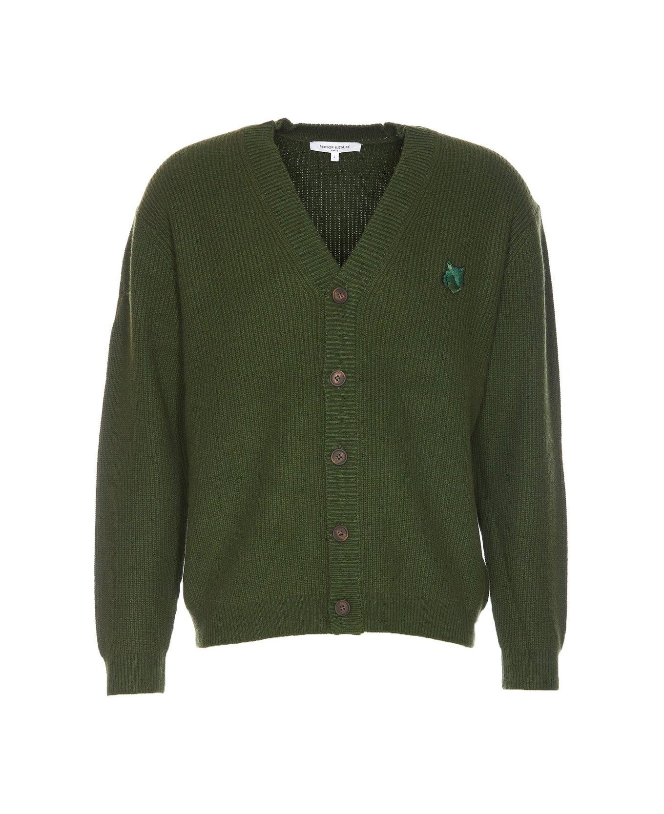 Maison Kitsuné Bold Fox Head Patch Knitted Cardigan - Non definito