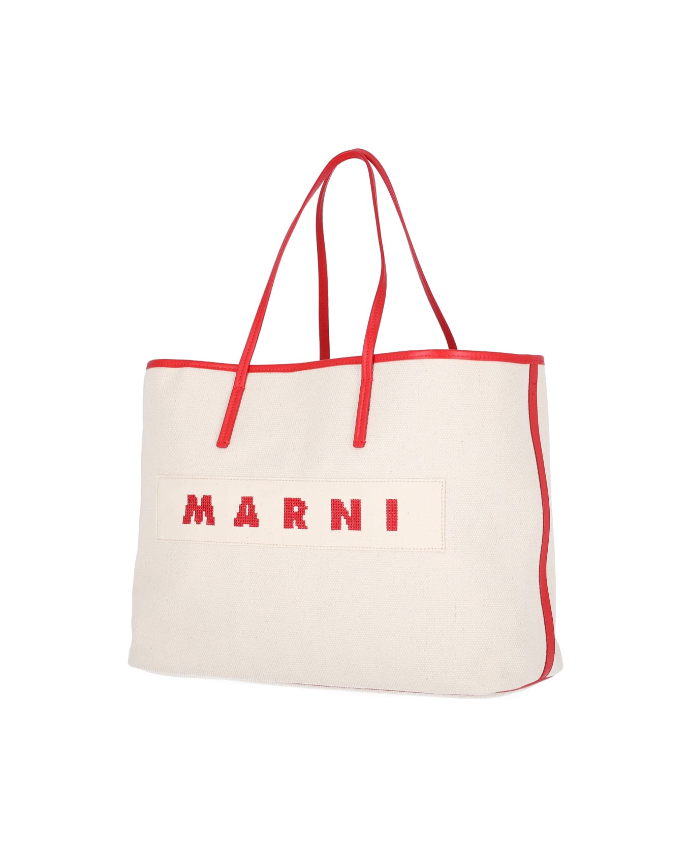 Marni Logo Tote Bag - Crema