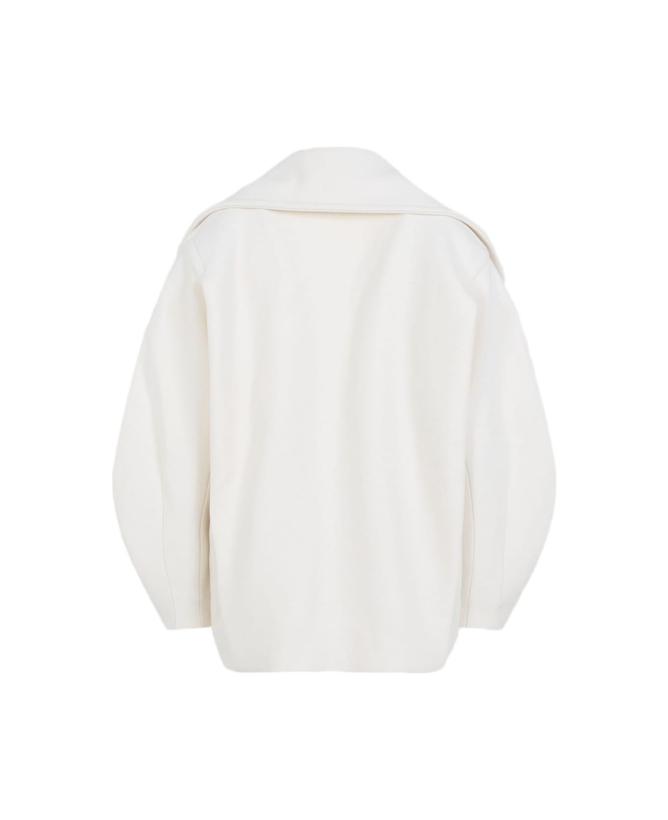 Jacquemus Double-breasted White Wool Coat - White