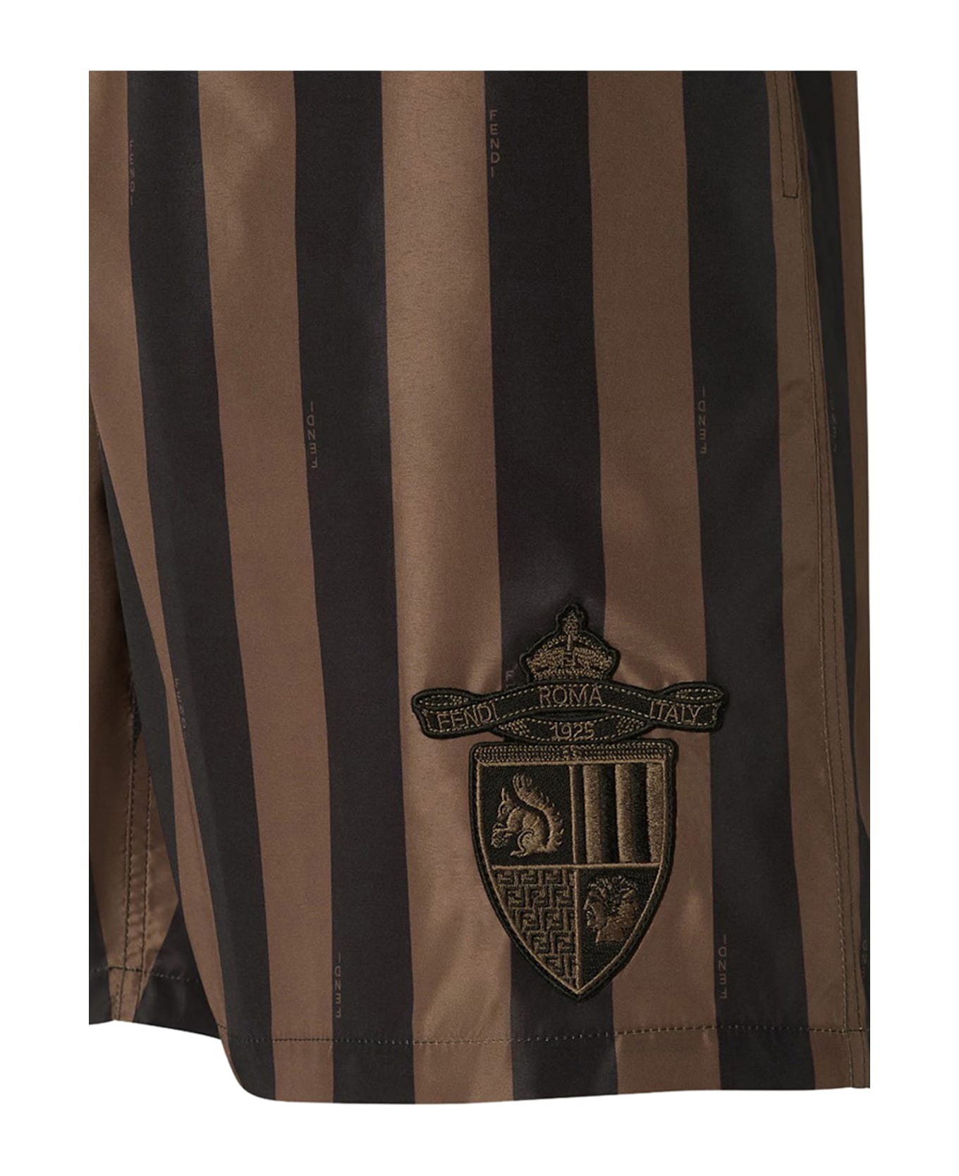 Fendi Pequin Nylon Swim Boxer - Brown