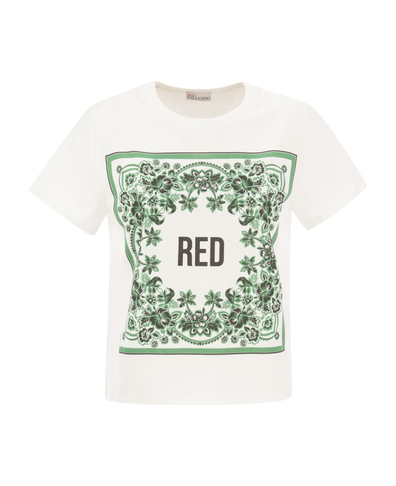 RED Valentino Bandana T-shirt - White/green Tシャツ