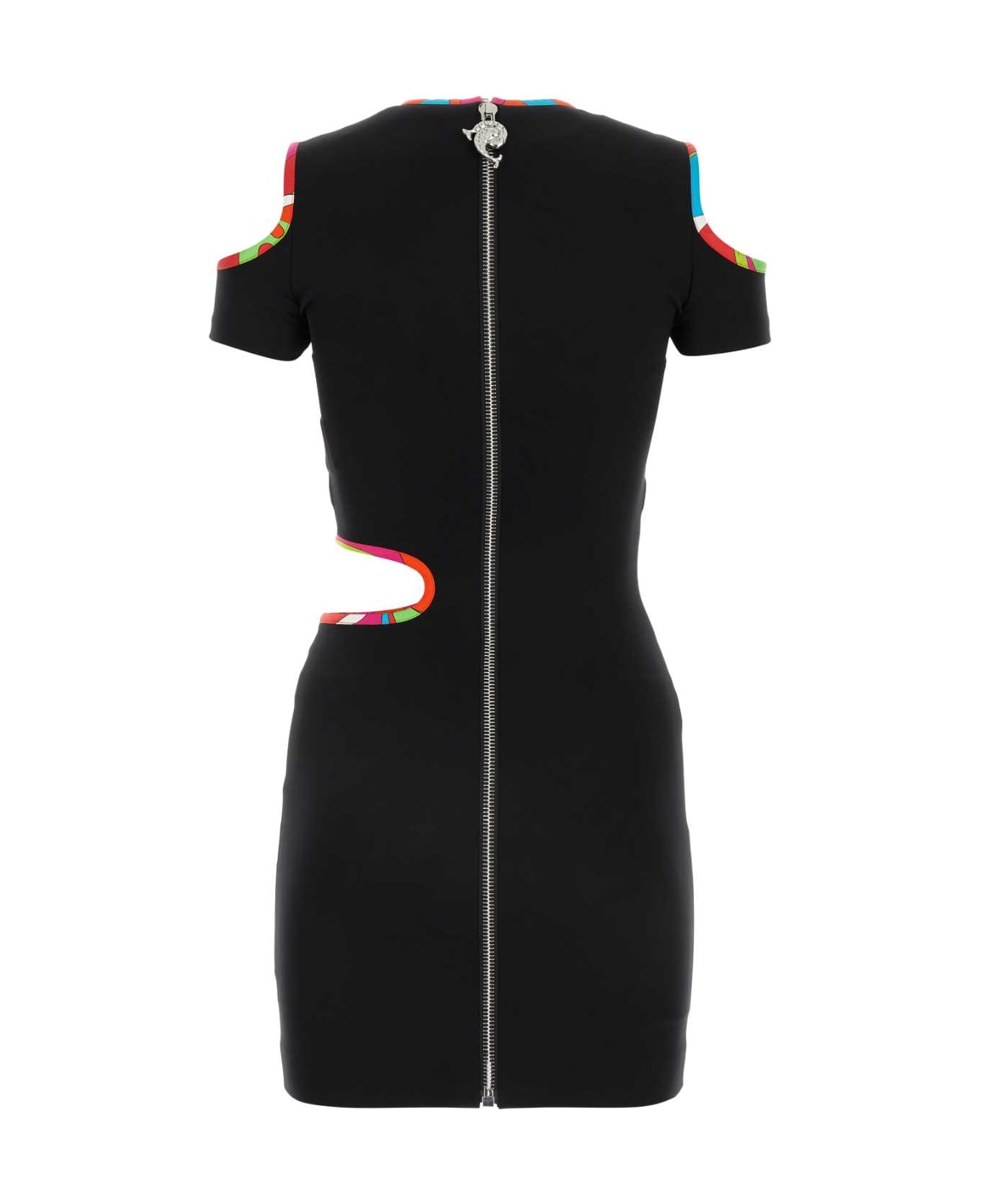 Pucci Black Stretch Nylon Mini Dress - NERO