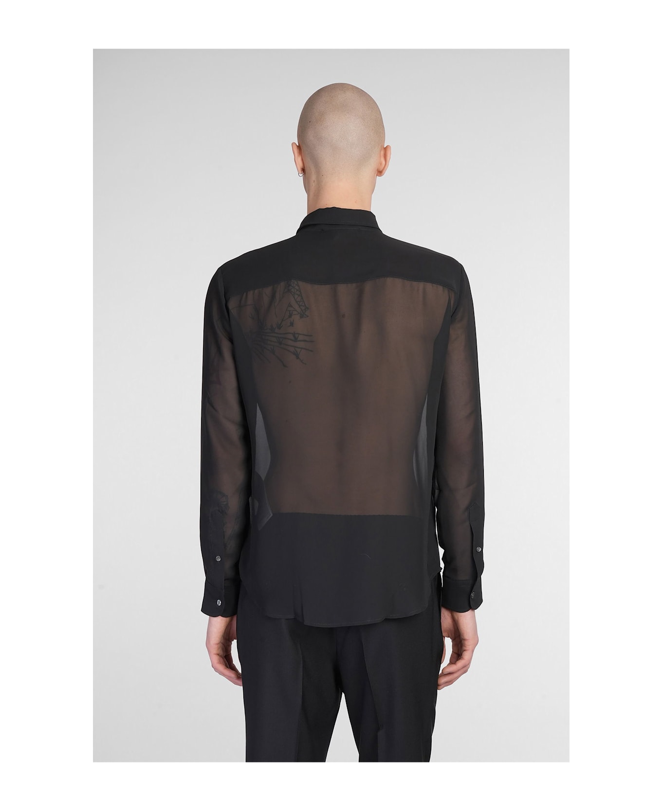 Ami Alexandre Mattiussi Shirt In Black Polyester - black