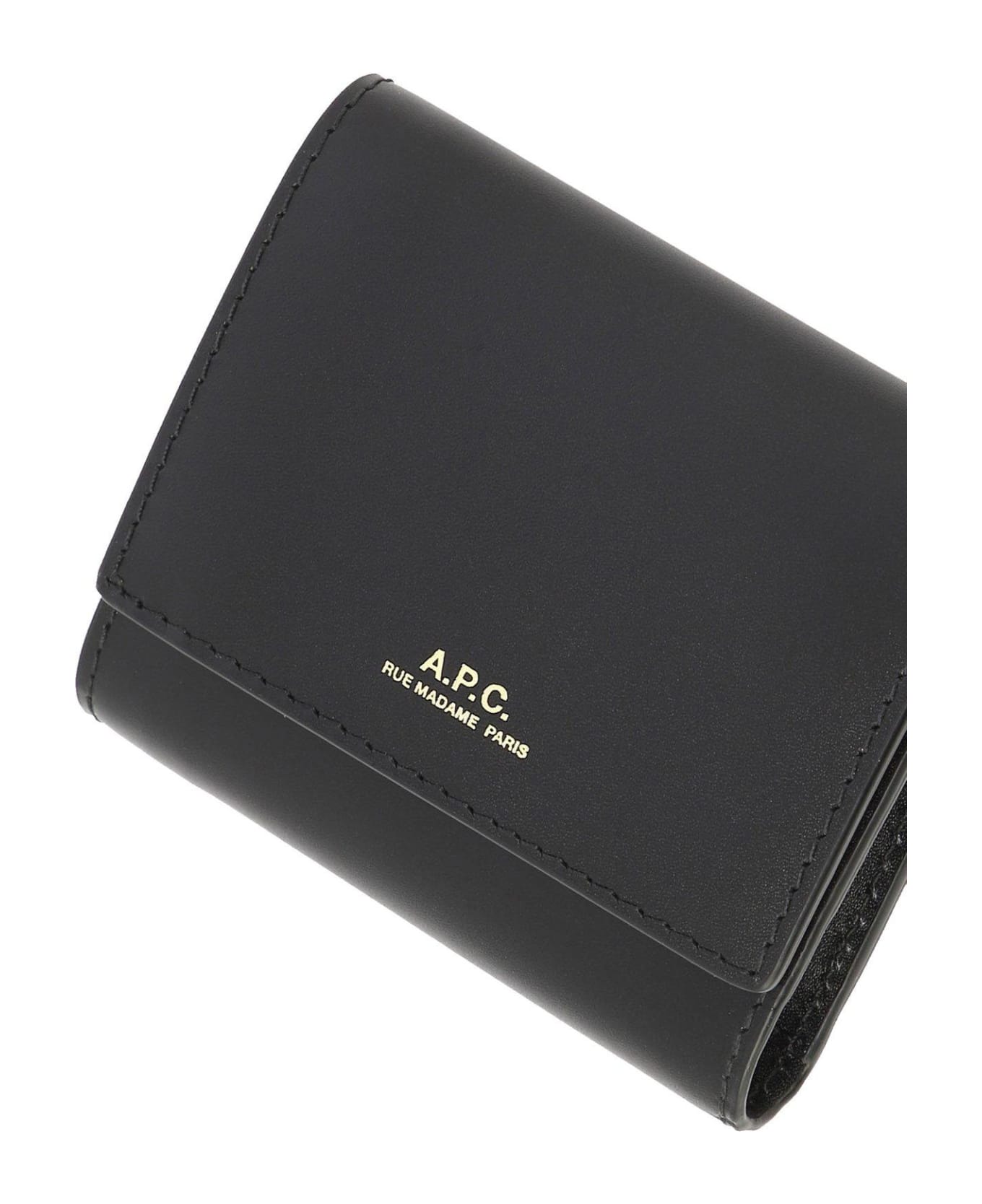 A.P.C. Lois Tri-fold Wallet - BLACK 財布