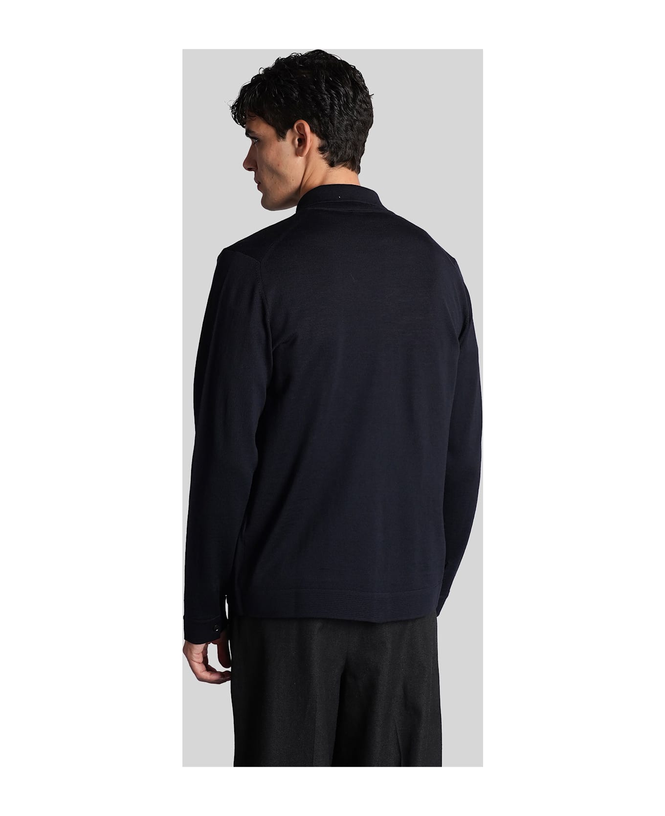 Roberto Collina Cardigan In Blue Wool - blue