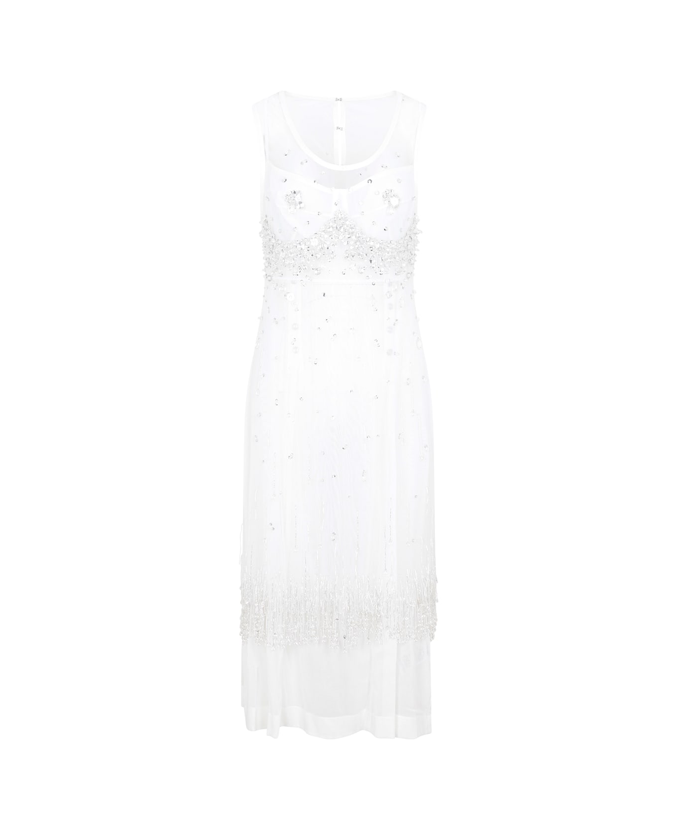 Bottega Veneta Crystal Dress - Optic White Crystal