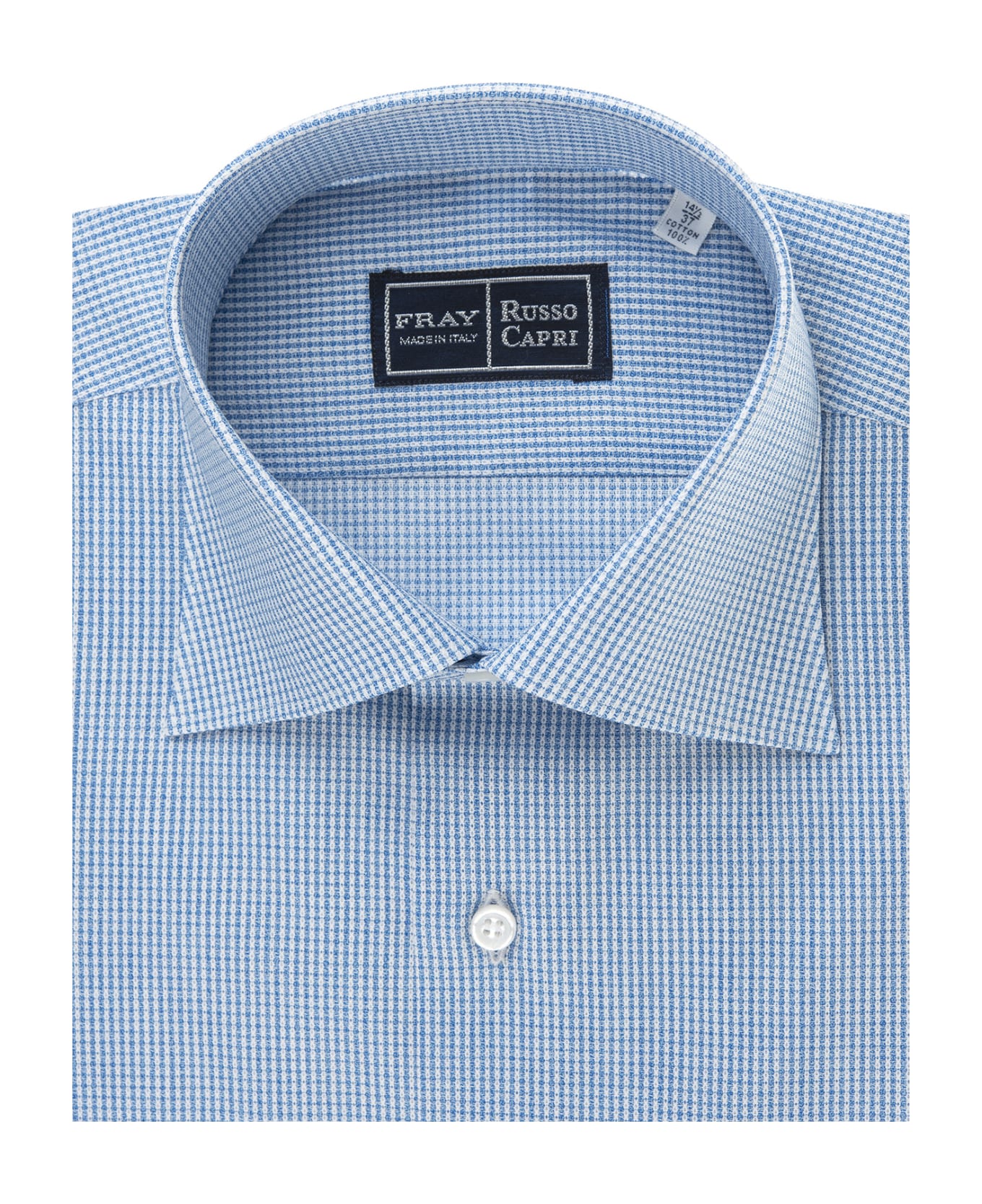 Fray Regular Fit Shirt In Light Blue Linen - Blue シャツ