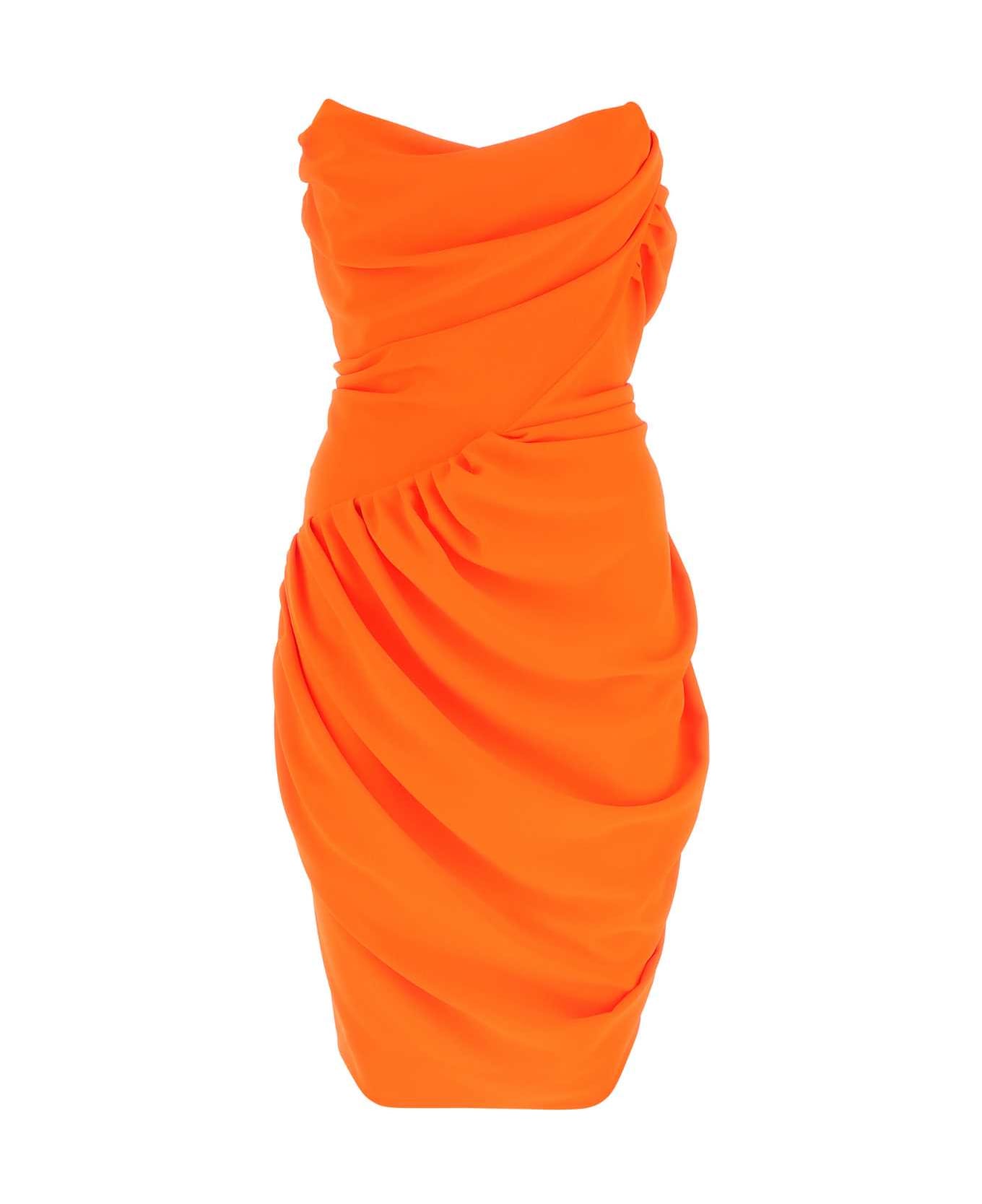 Vivienne Westwood Fluo Orange Polyester Pointed Corset Dress - NEONORANGE