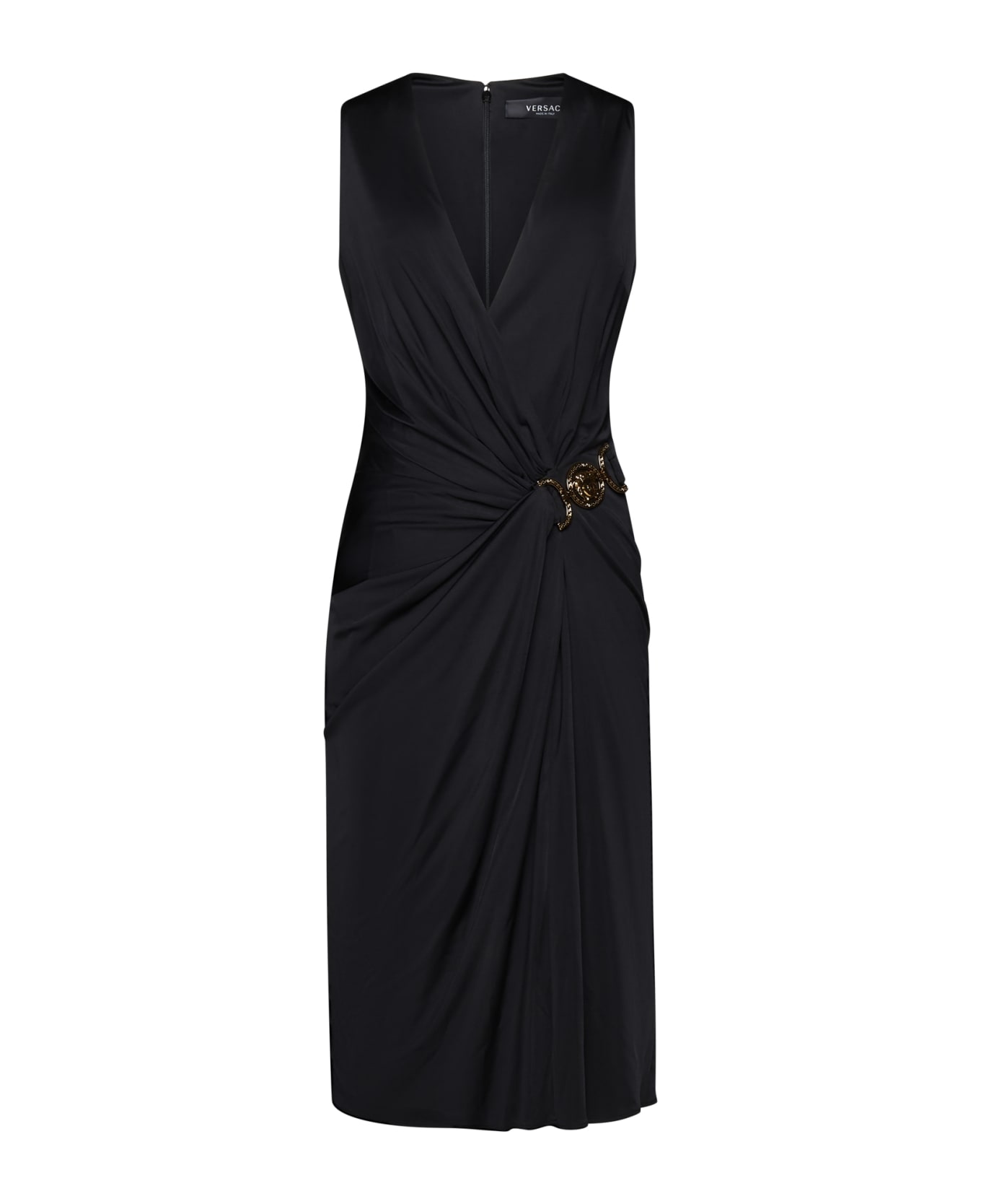 Versace Sleeveless Midi Dress - black
