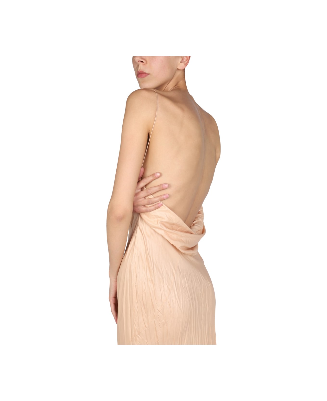 Philosophy di Lorenzo Serafini Round Neckline Dress - POWDER