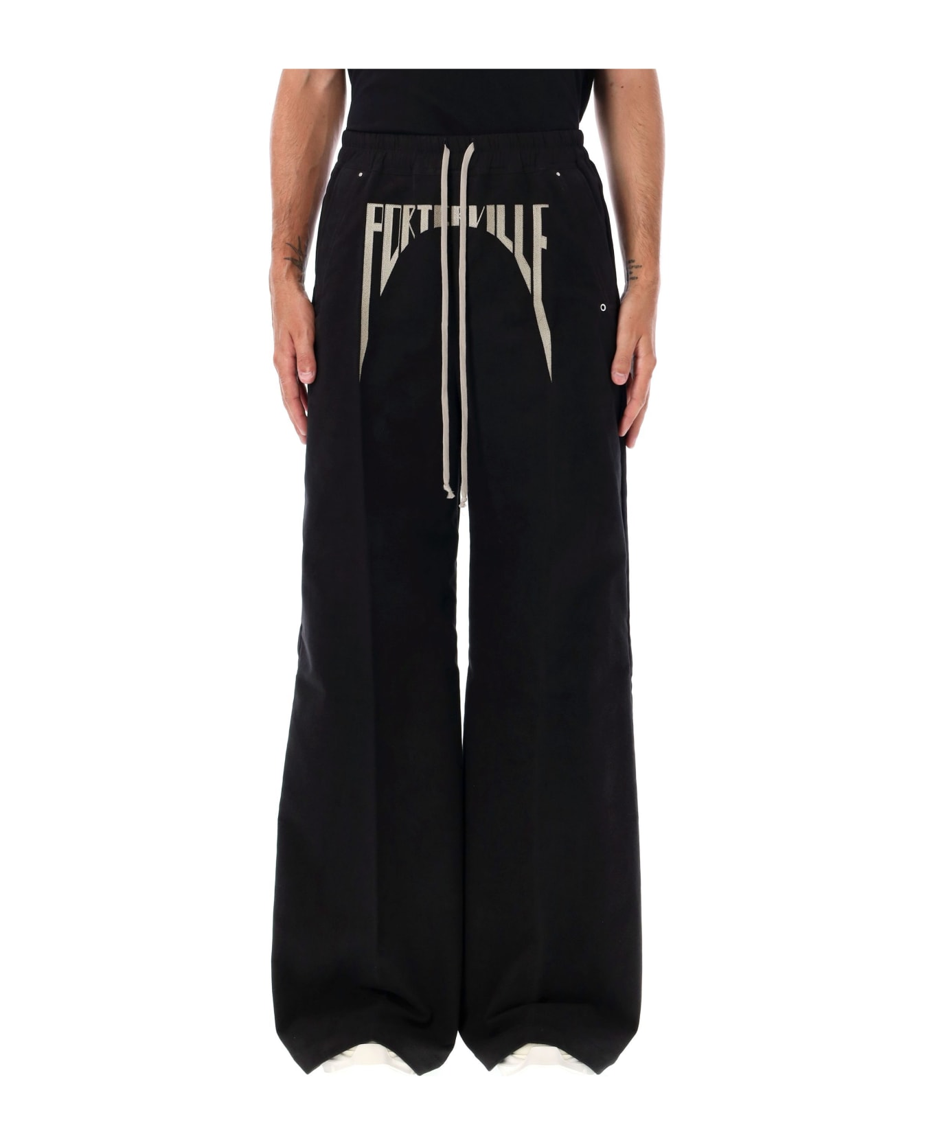 RICK OWENS Porterville Bela ワイドパンツ Rick Owens - Porterville Wide Bela Pants in Black/Pearl – SVRN
