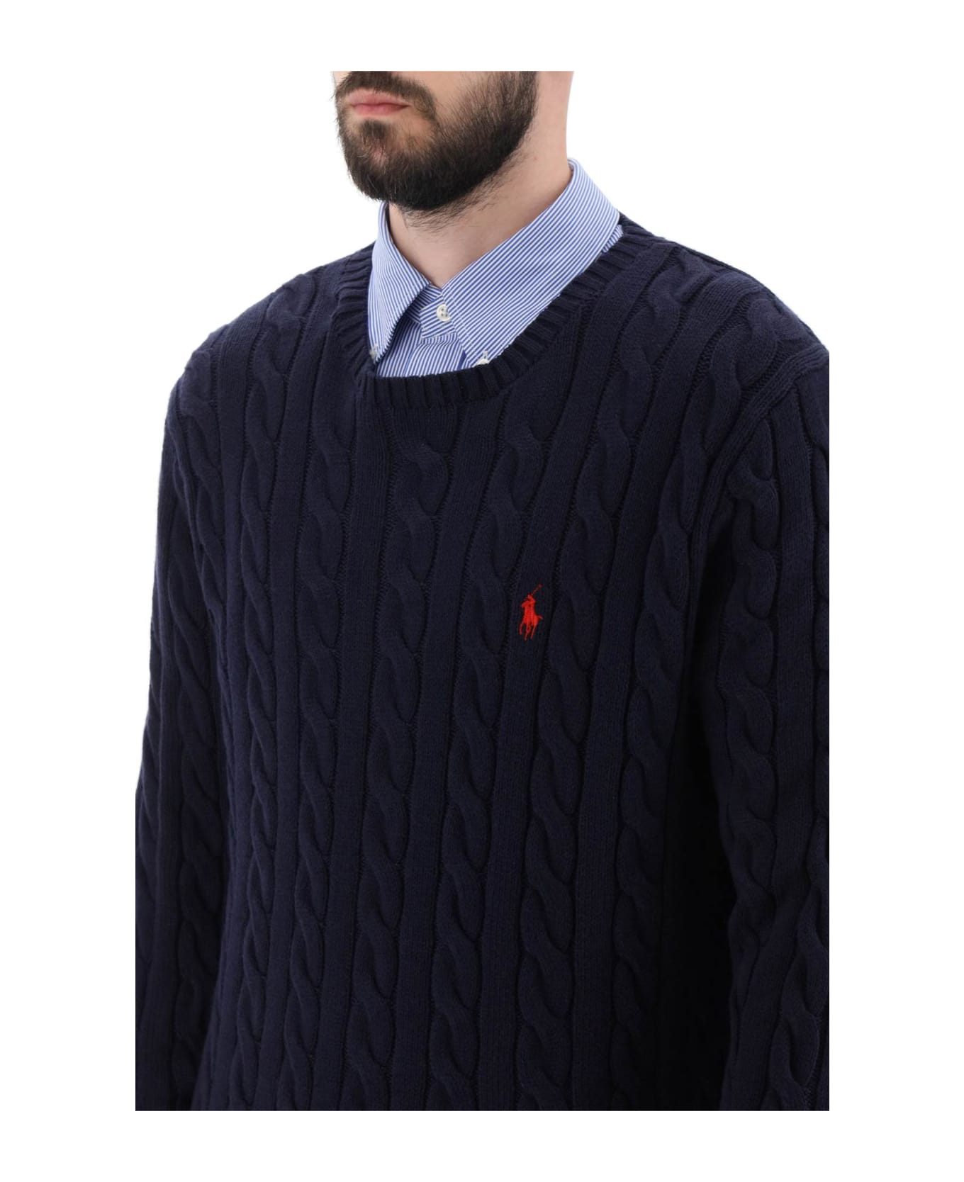 Polo Ralph Lauren Crew-neck Sweater In Cotton Knit - HUNTER NAVY (Blue)