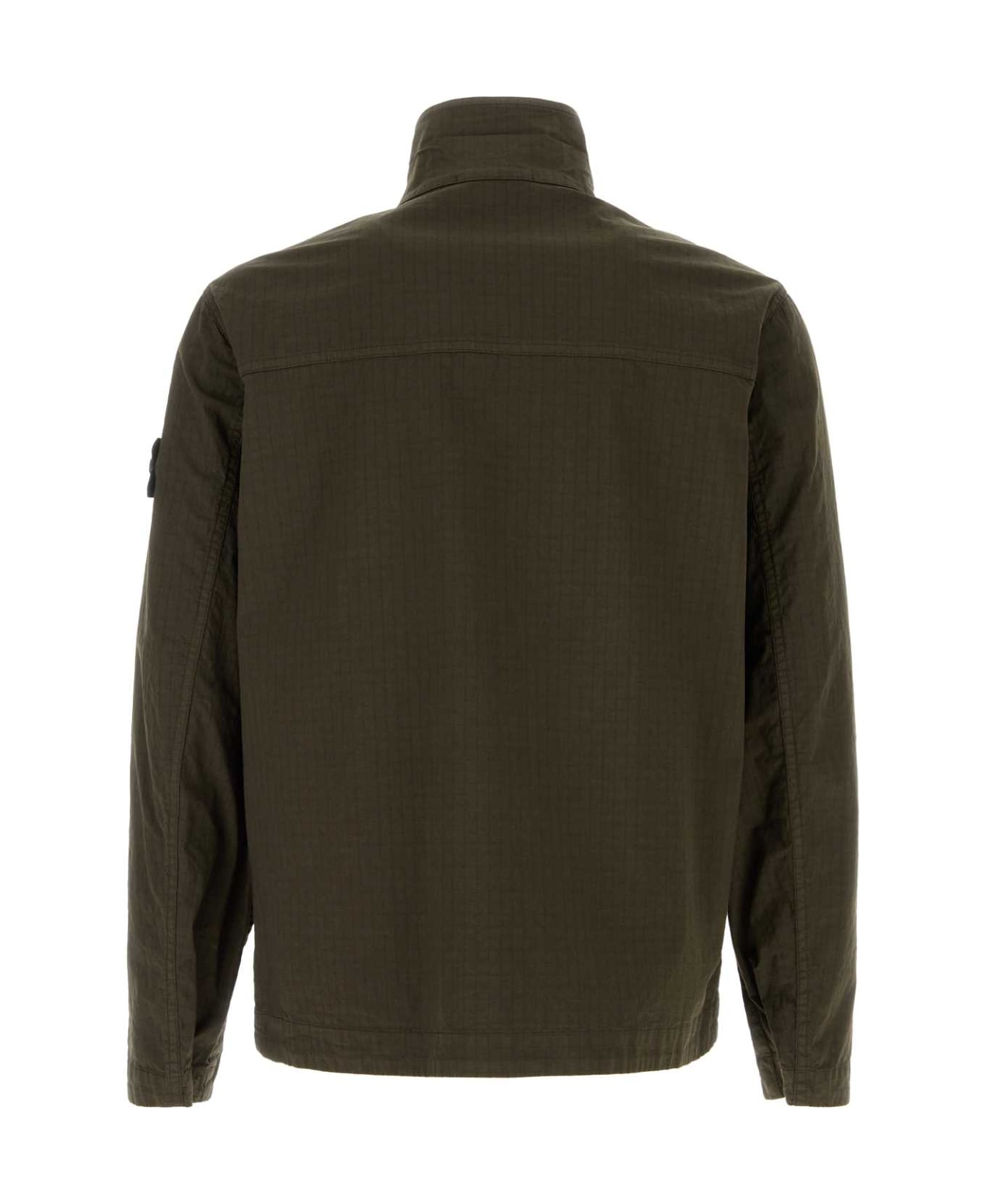 Stone Island Olive Green Stretch Cotton Jacket - MULTI ジャケット