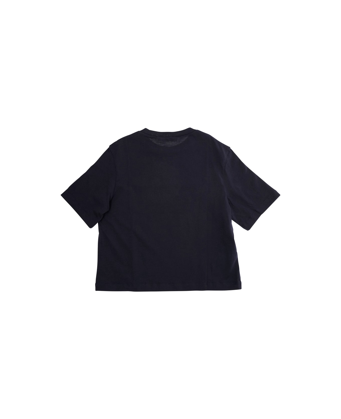 Marni Blue T-shirt With Logo Printed On The Front In Cotton Girl - Blu